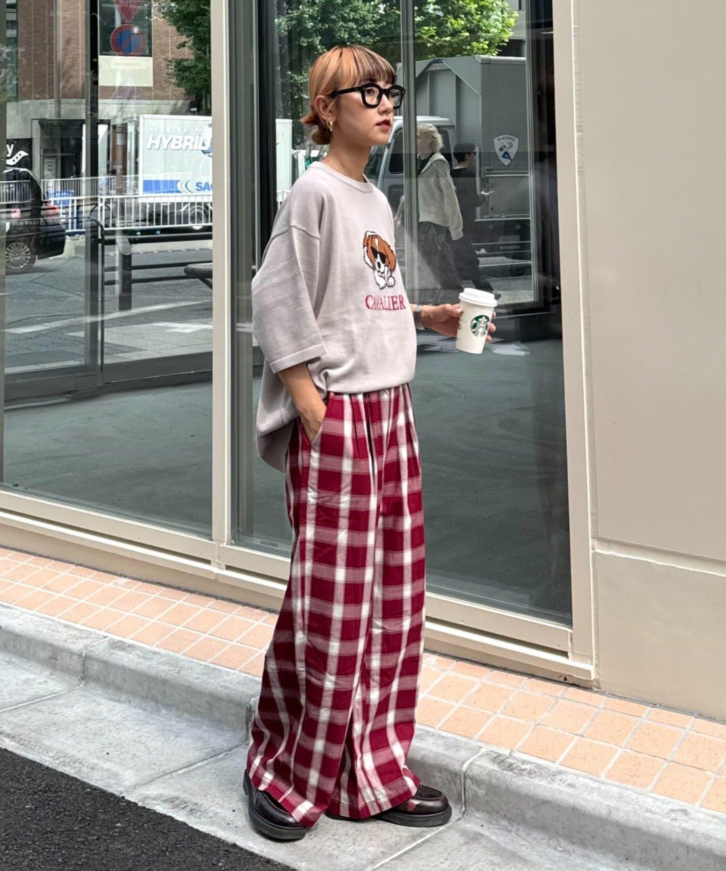 【男女通用】動物紋狗夏季針織半袖T恤