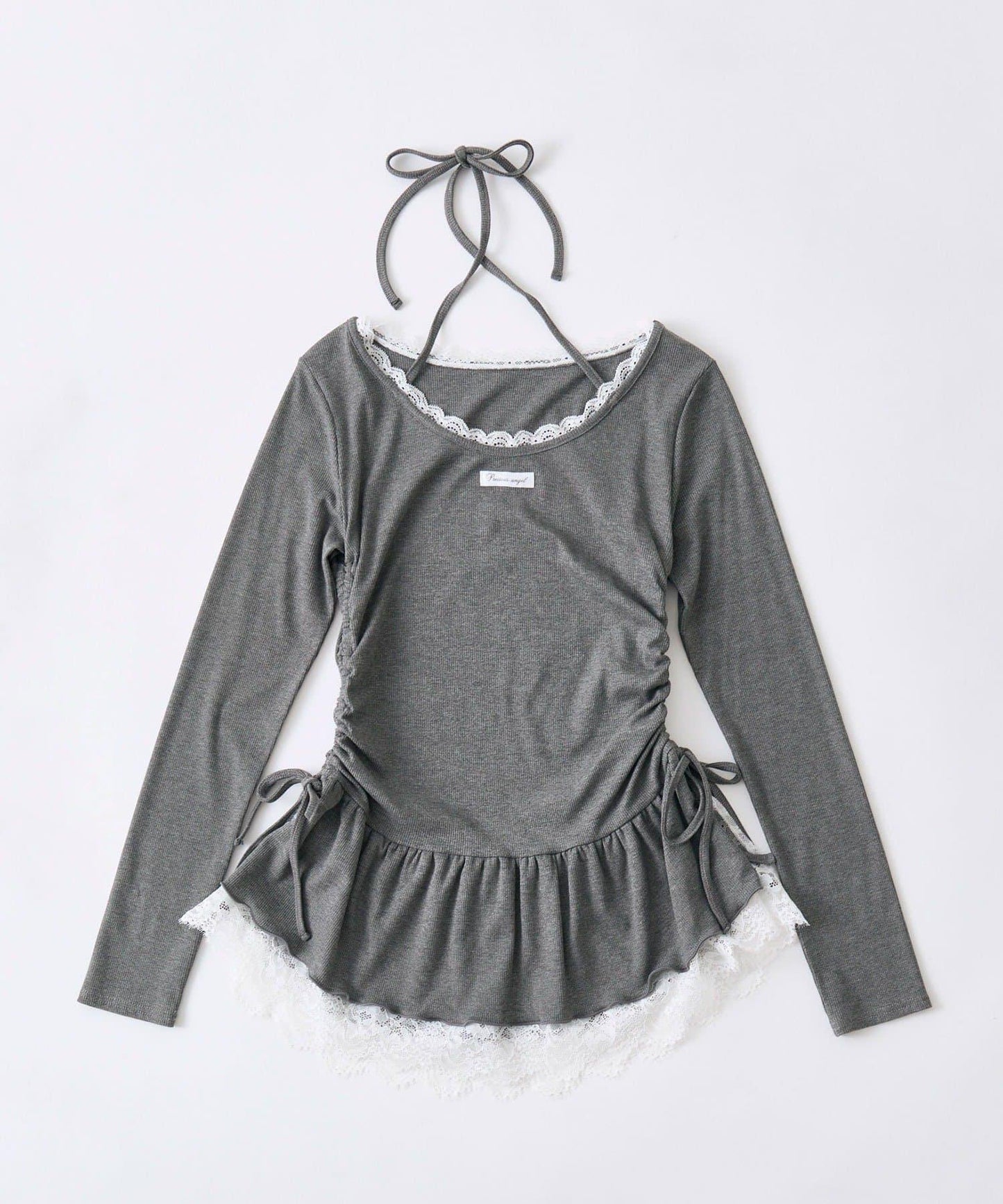 下襬蕾絲吊帶上衣