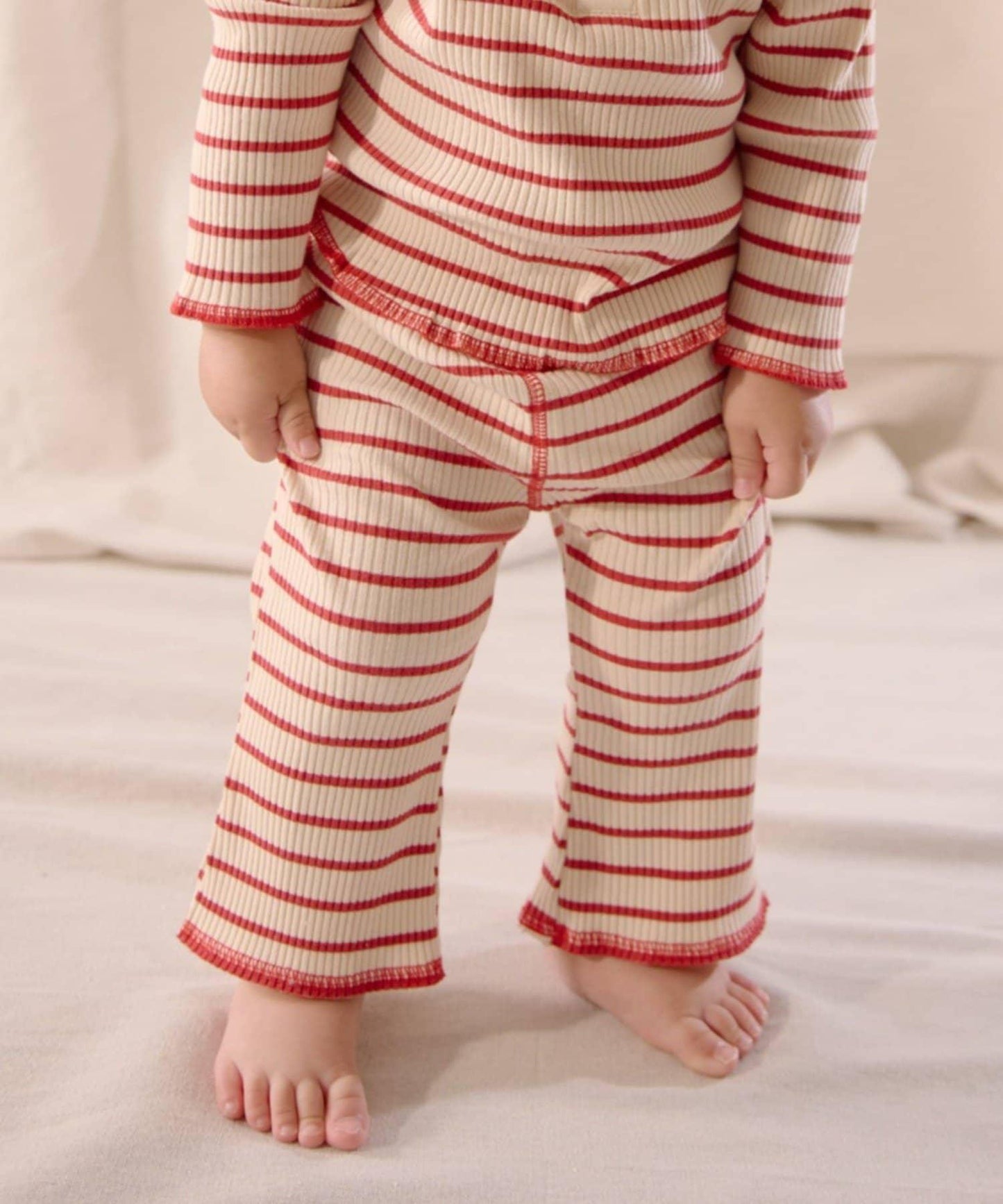 【嬰兒】【Qinn】條紋彈力緊身褲