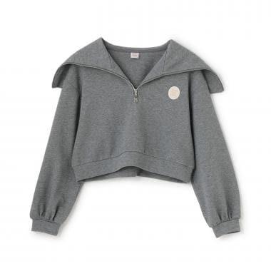 【人氣商品】【直營店無售】半拉鍊水手領長袖T恤