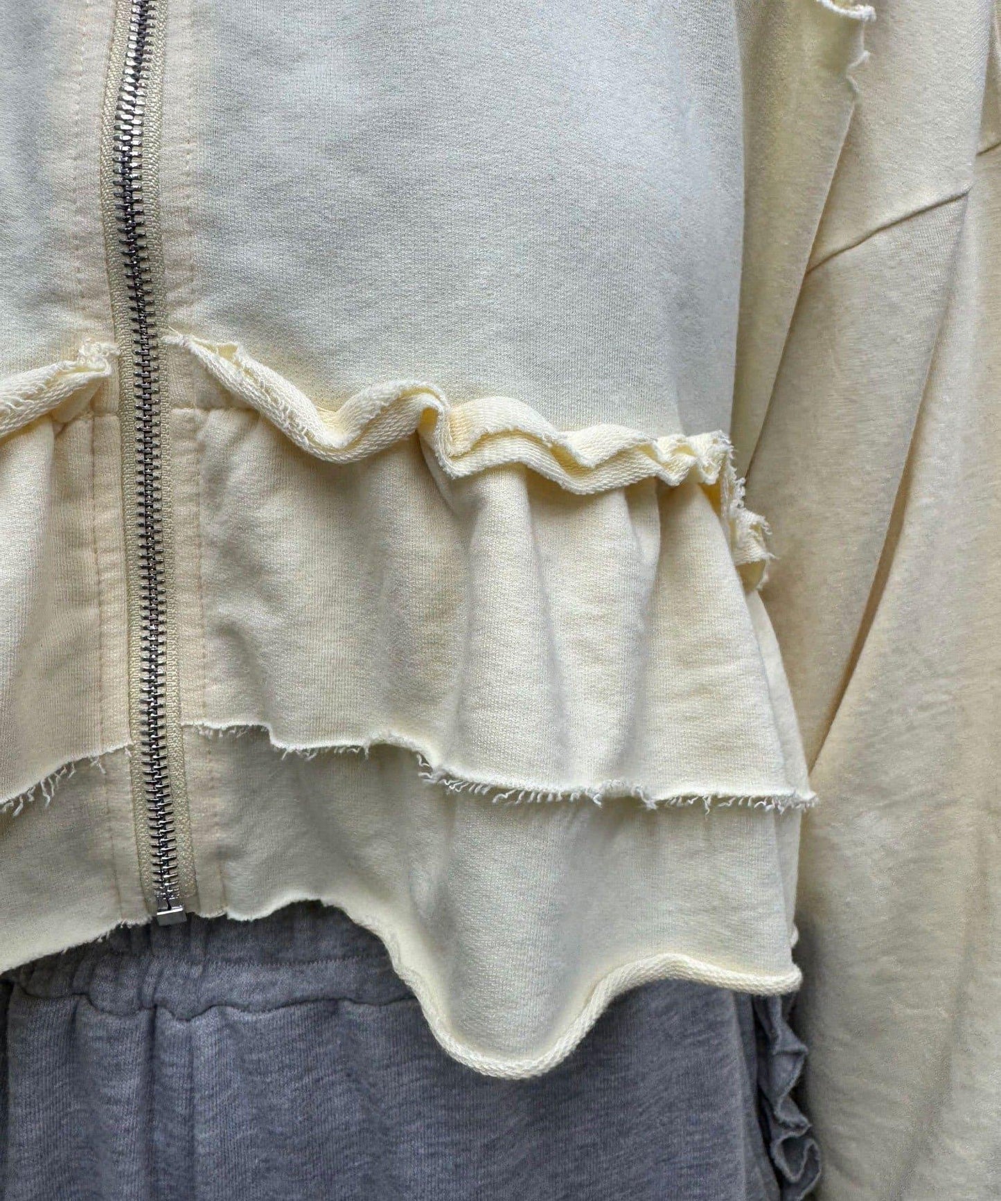 【Ciaopanic】CP標誌荷葉邊層疊破洞衛衣