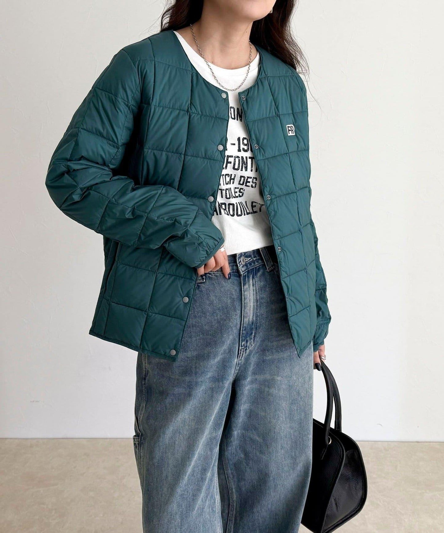 【TAION/泰恩】圓領紐扣羽絨服