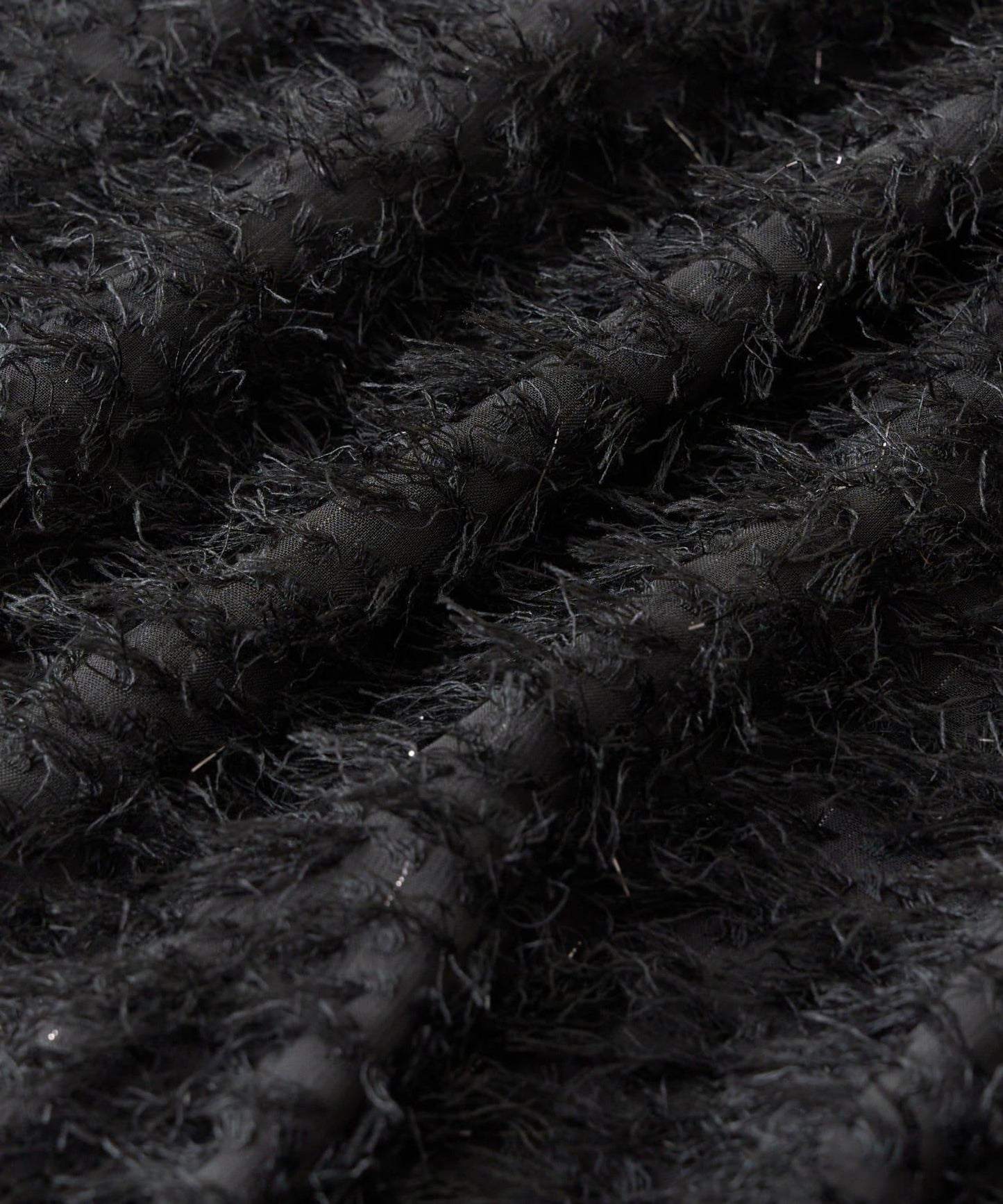 閃光羽毛提花荷葉領襯衫