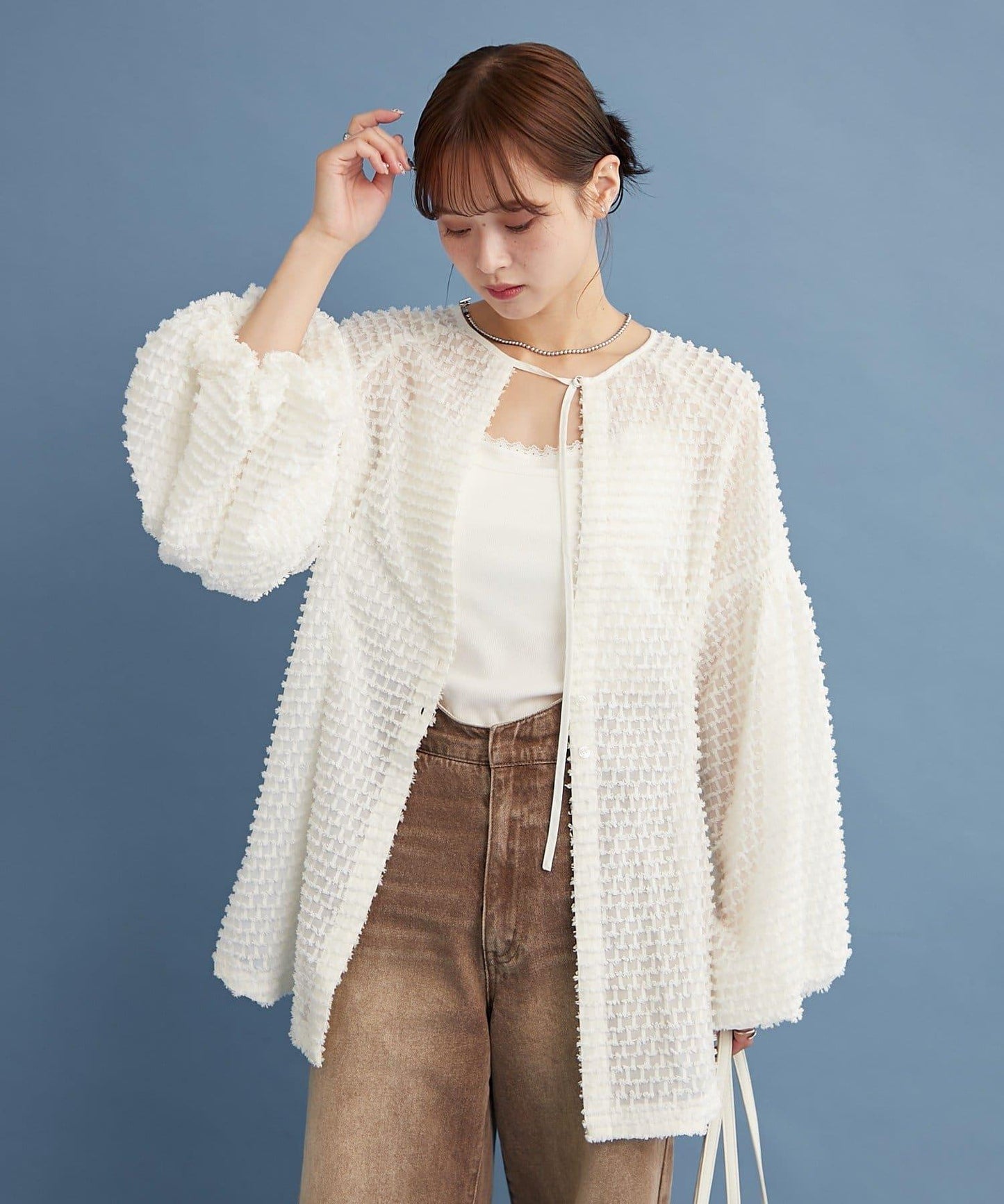 流蘇設計長款上衣