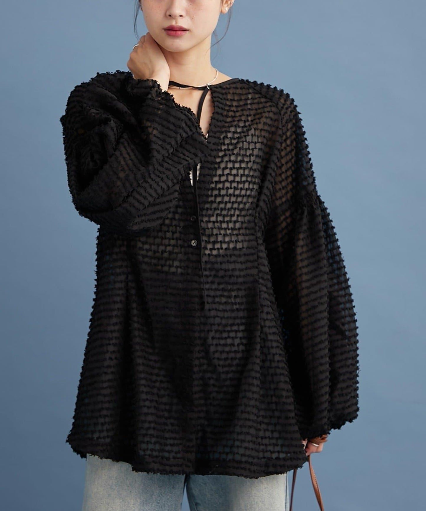 流蘇設計長款上衣