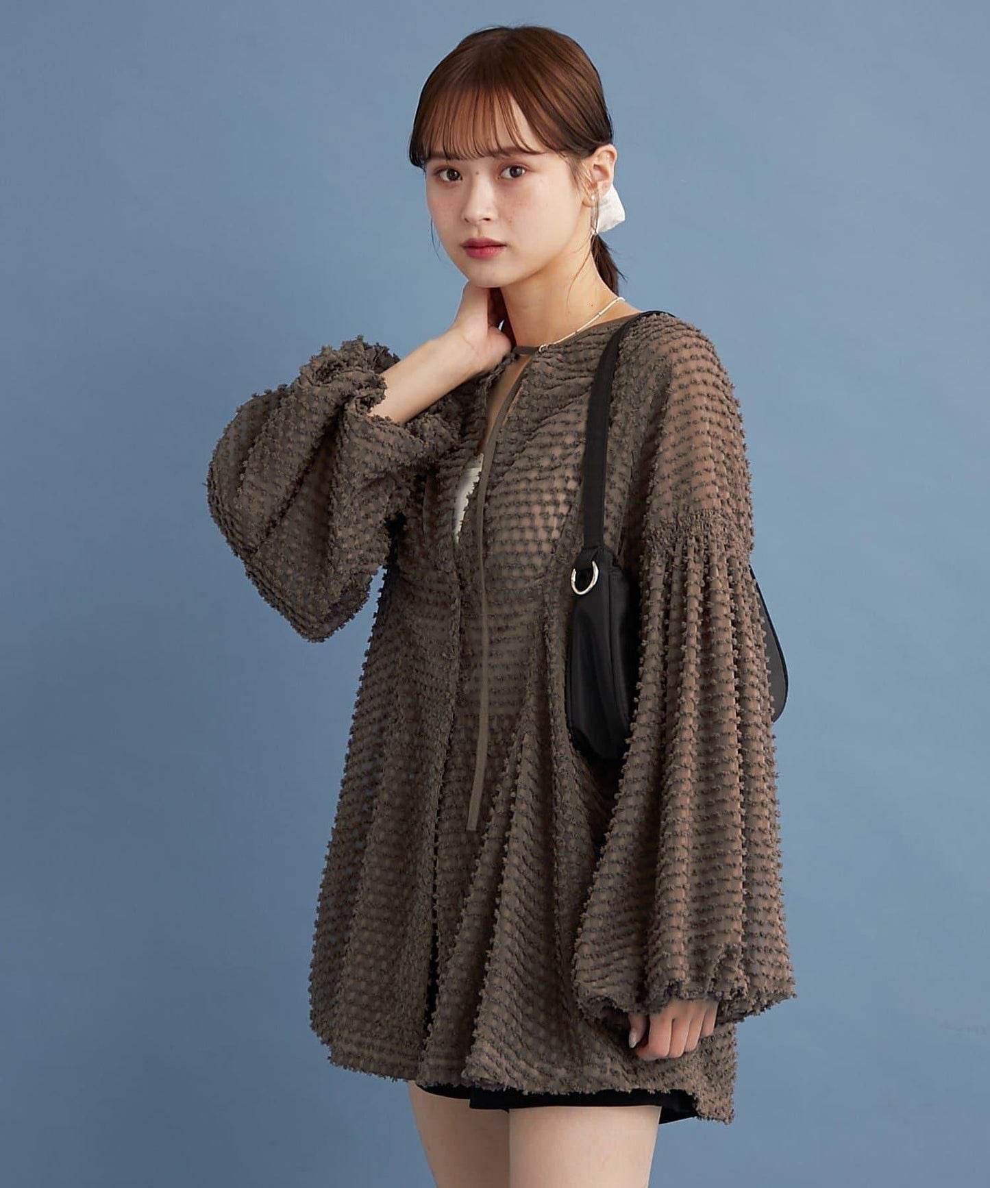 流蘇設計長款上衣