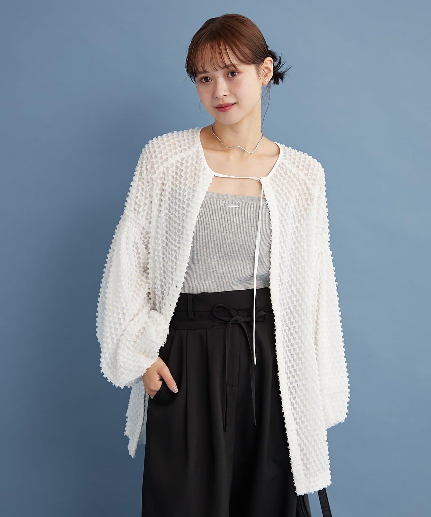 流蘇設計長款上衣