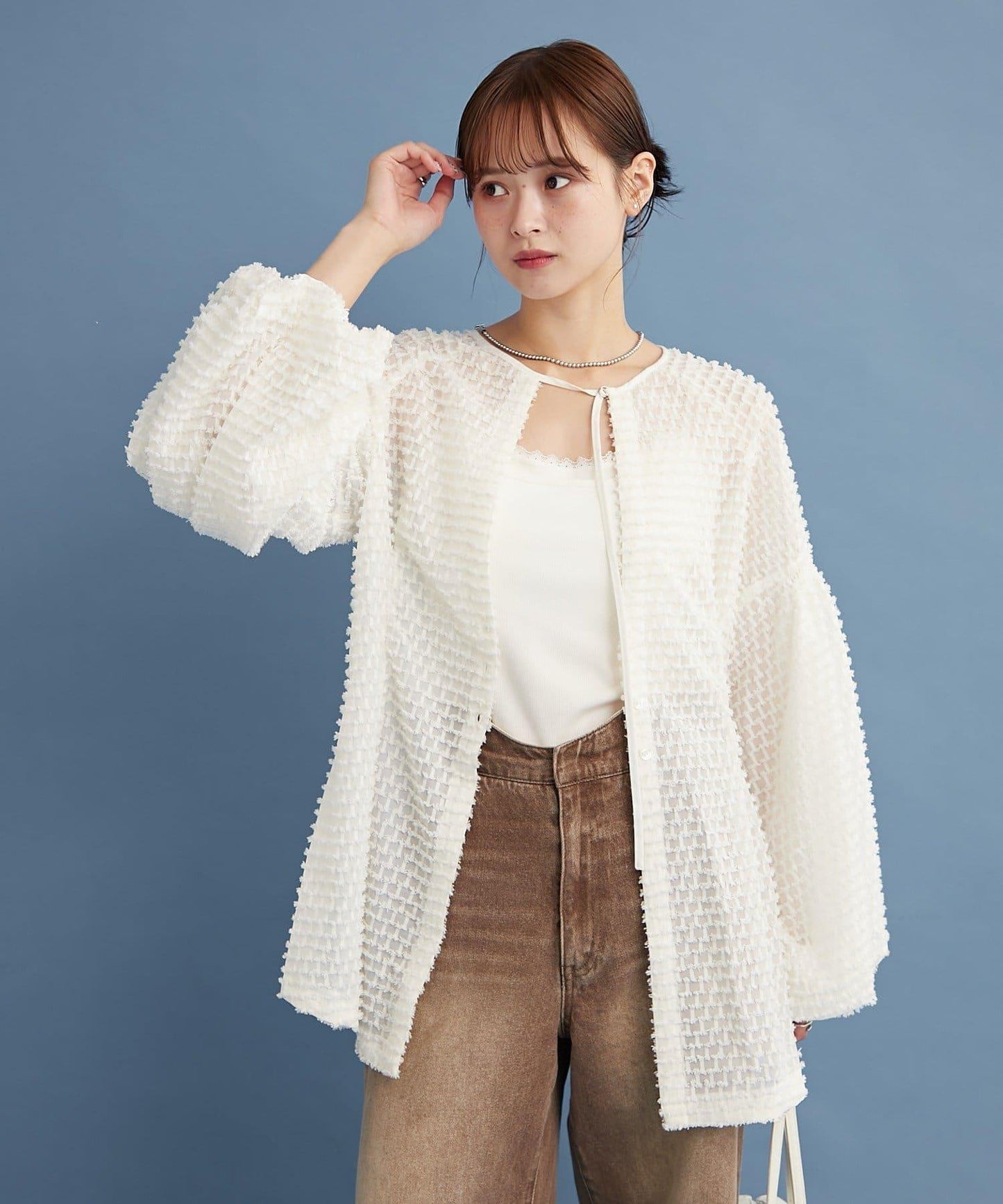 流蘇設計長款上衣