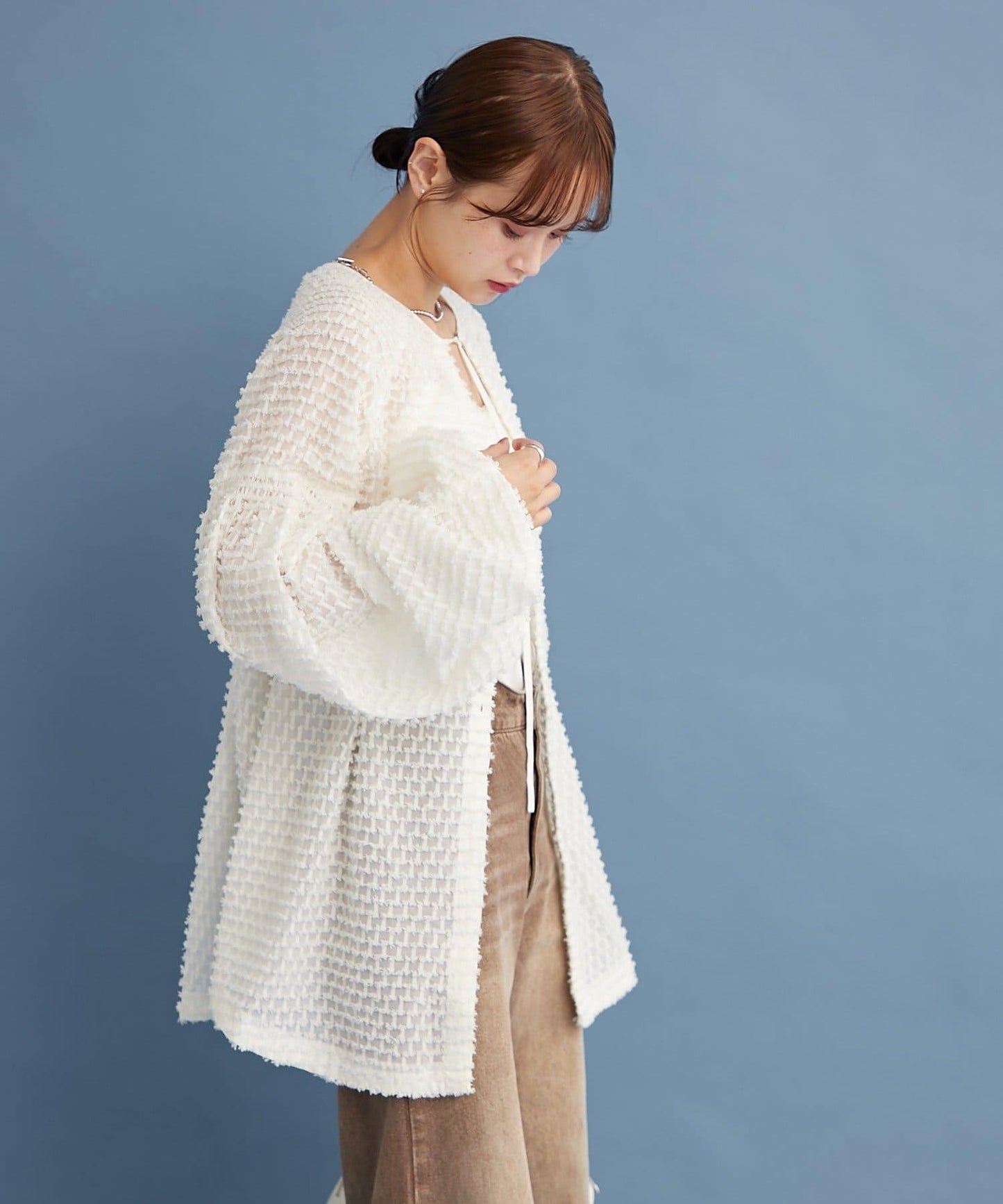 流蘇設計長款上衣