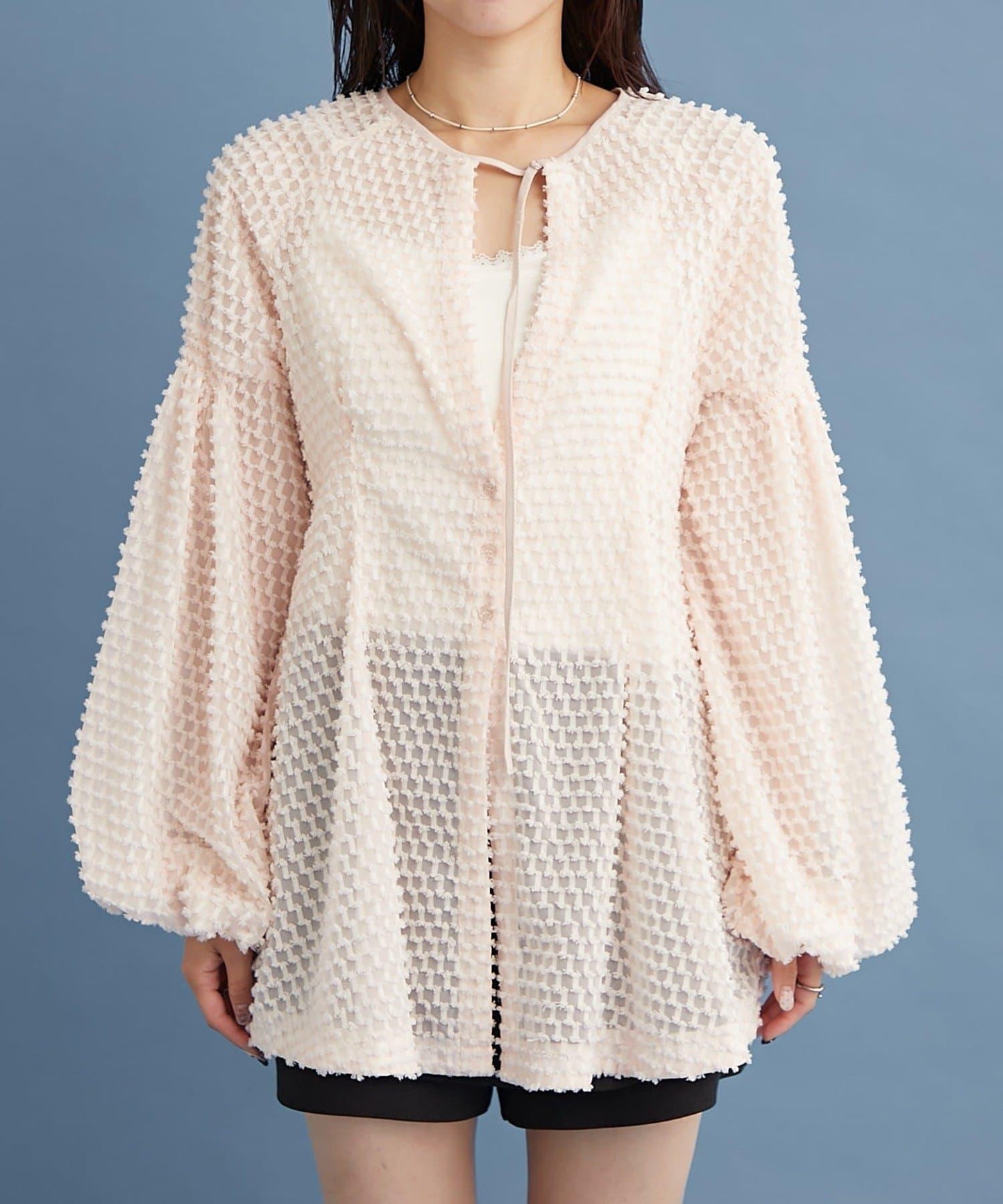 流蘇設計長款上衣