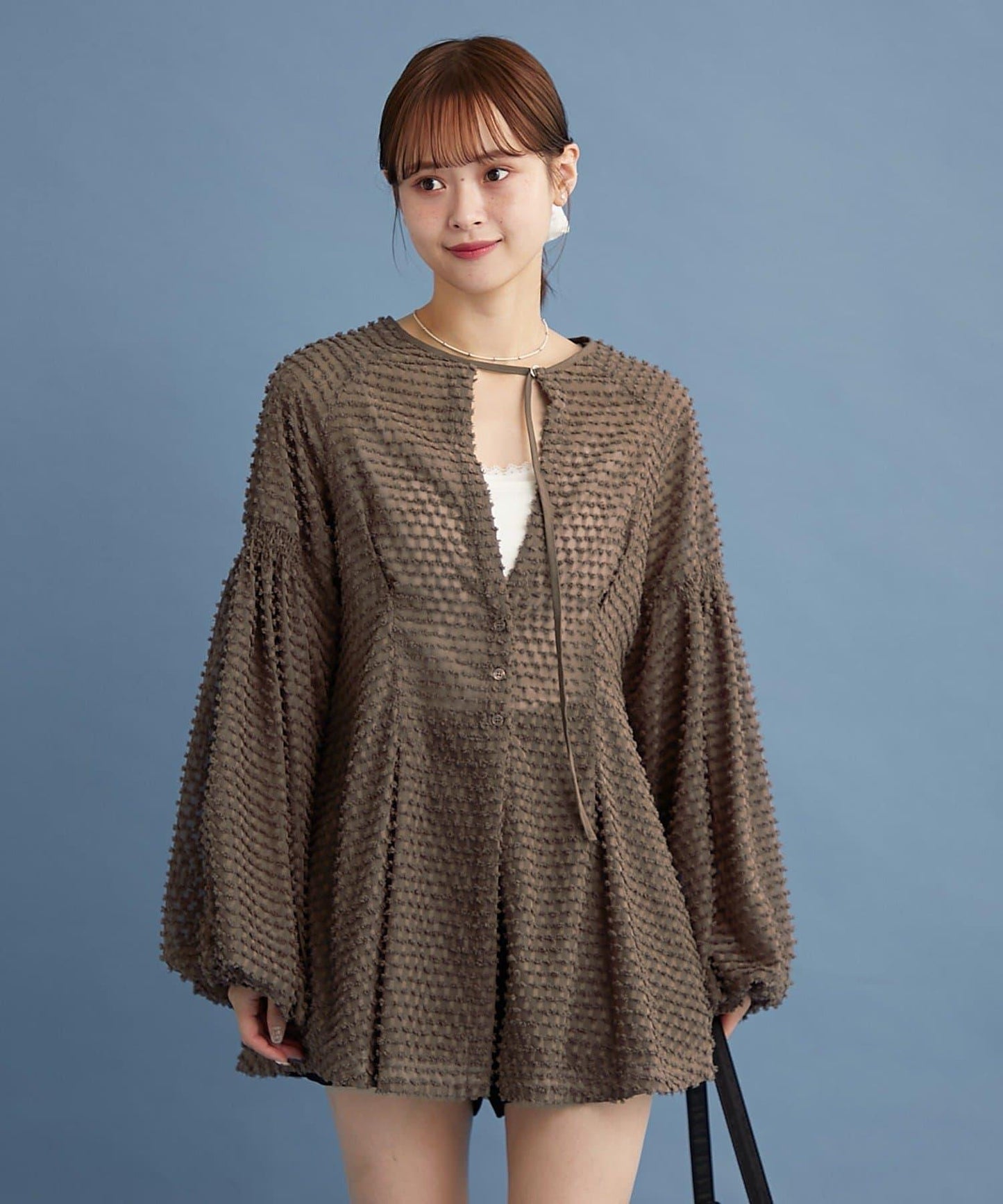 流蘇設計長款上衣