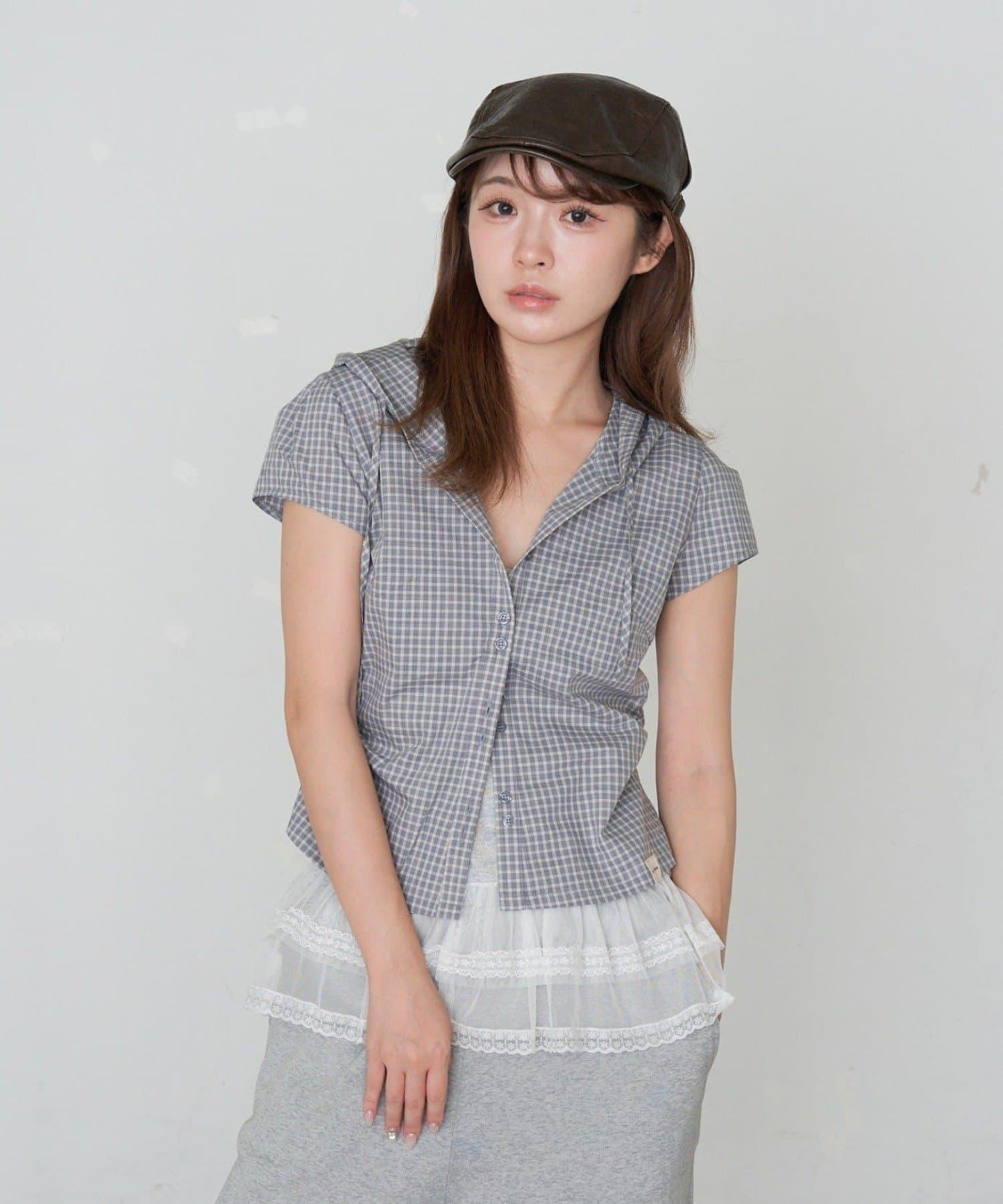 食品檢查緊身襯衫