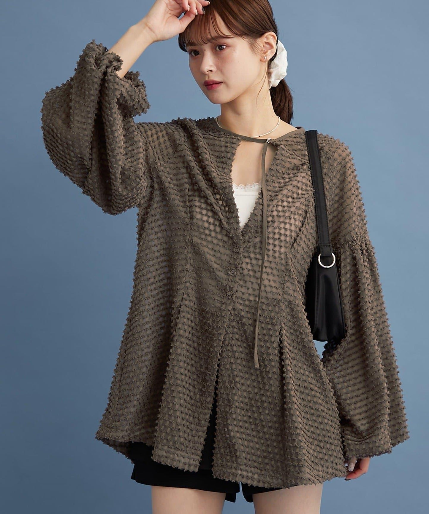 流蘇設計長款上衣