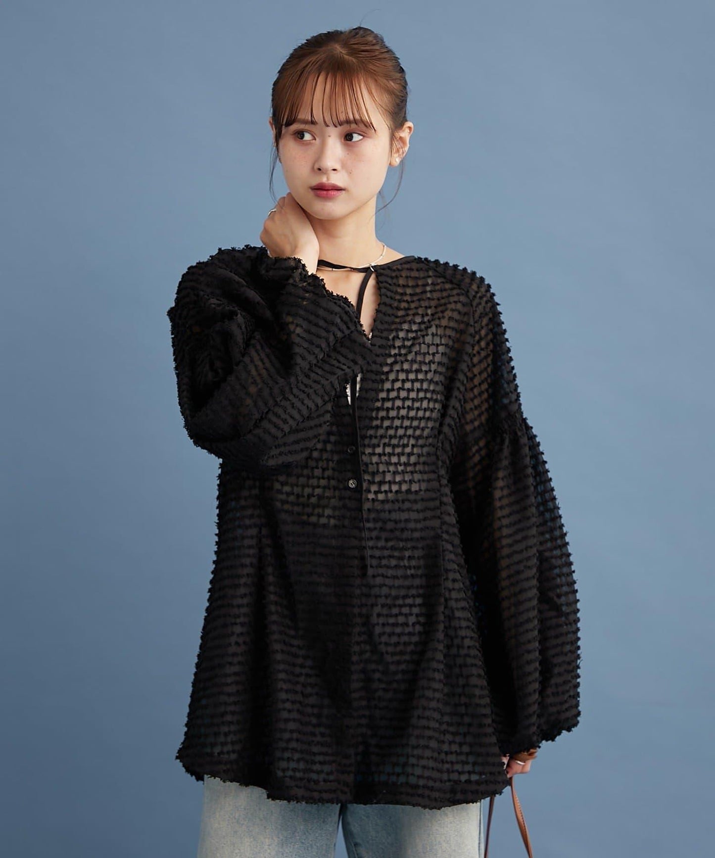 流蘇設計長款上衣