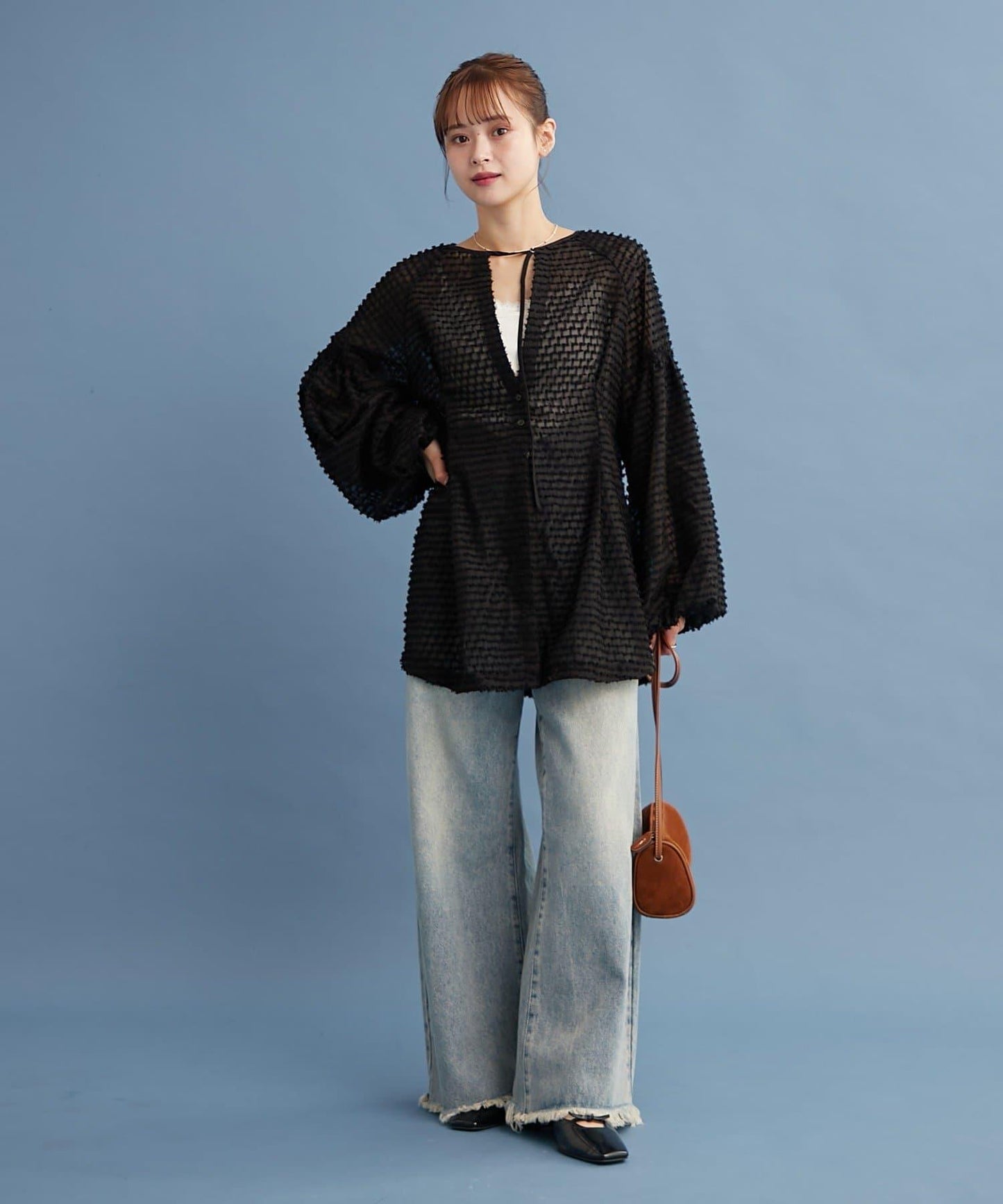 流蘇設計長款上衣