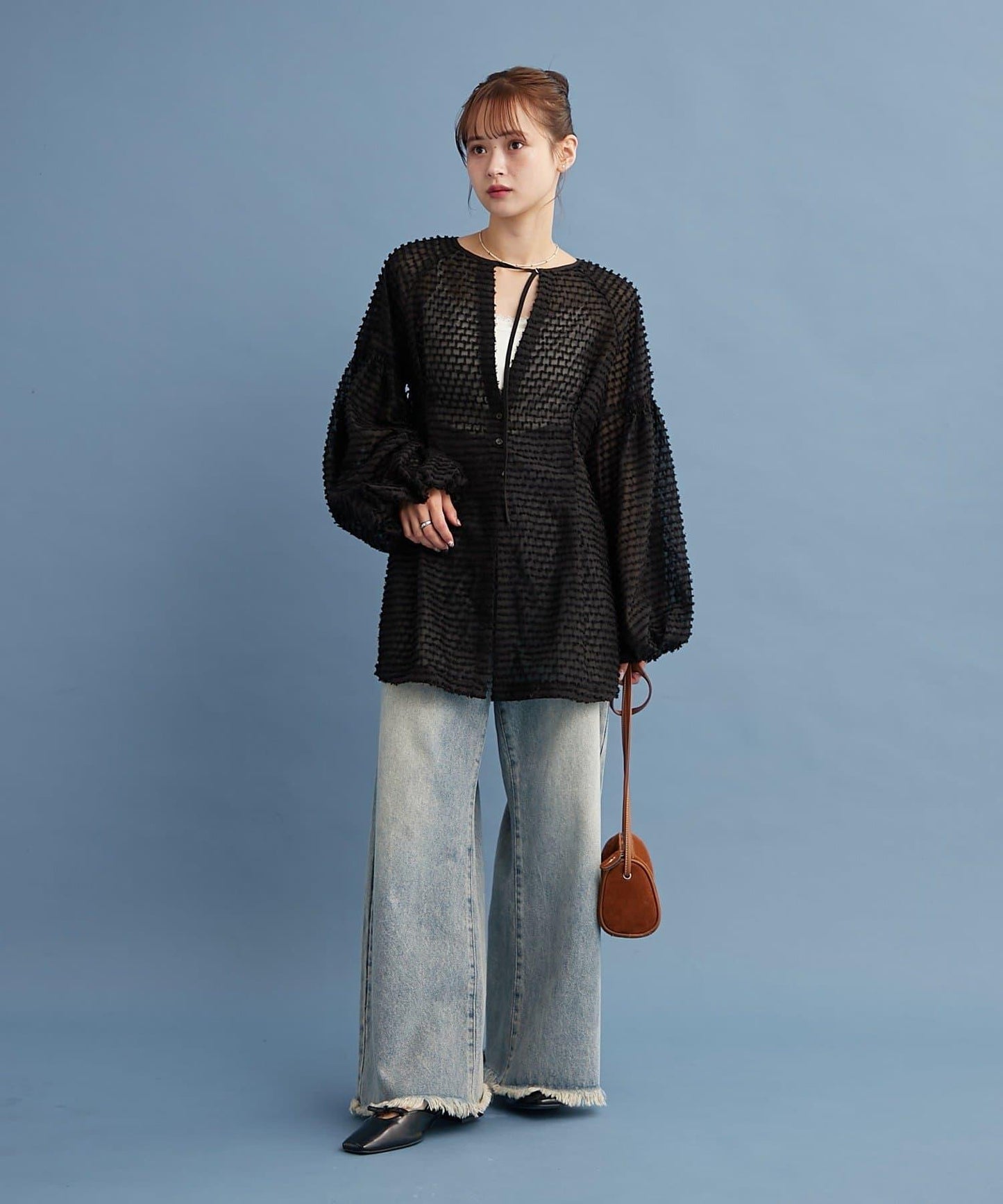 流蘇設計長款上衣