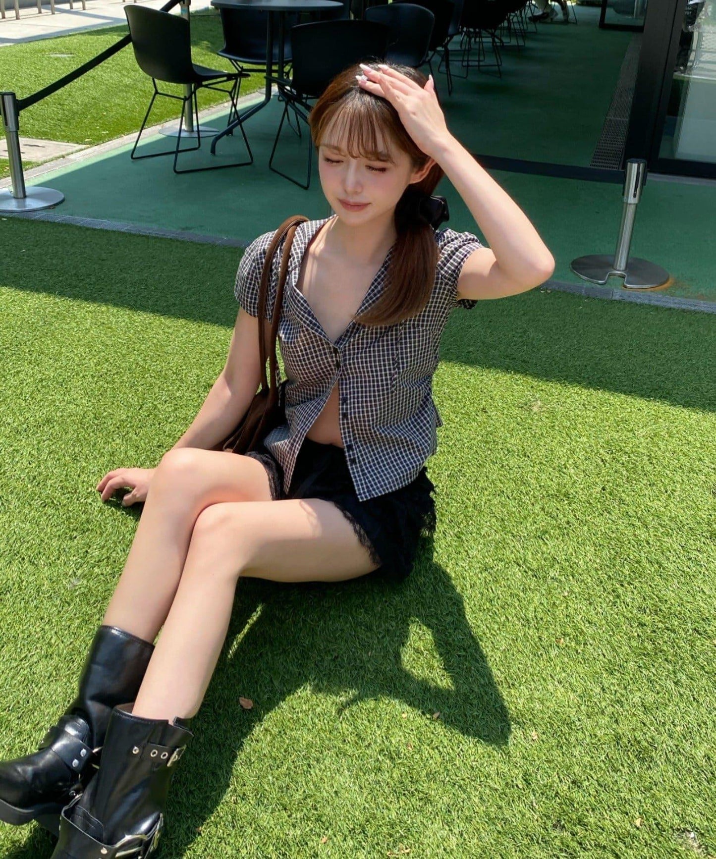 食品檢查緊身襯衫