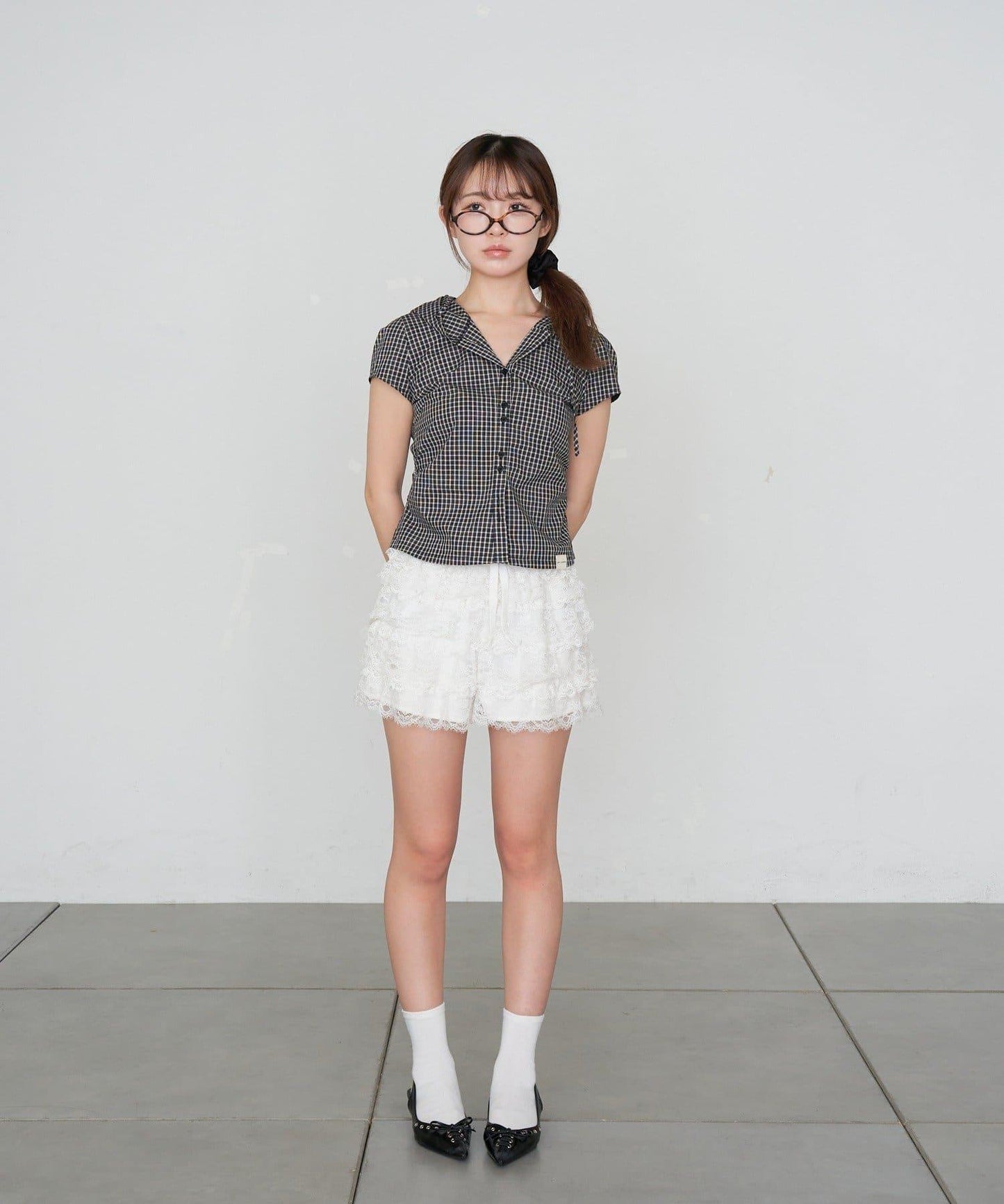 食品檢查緊身襯衫