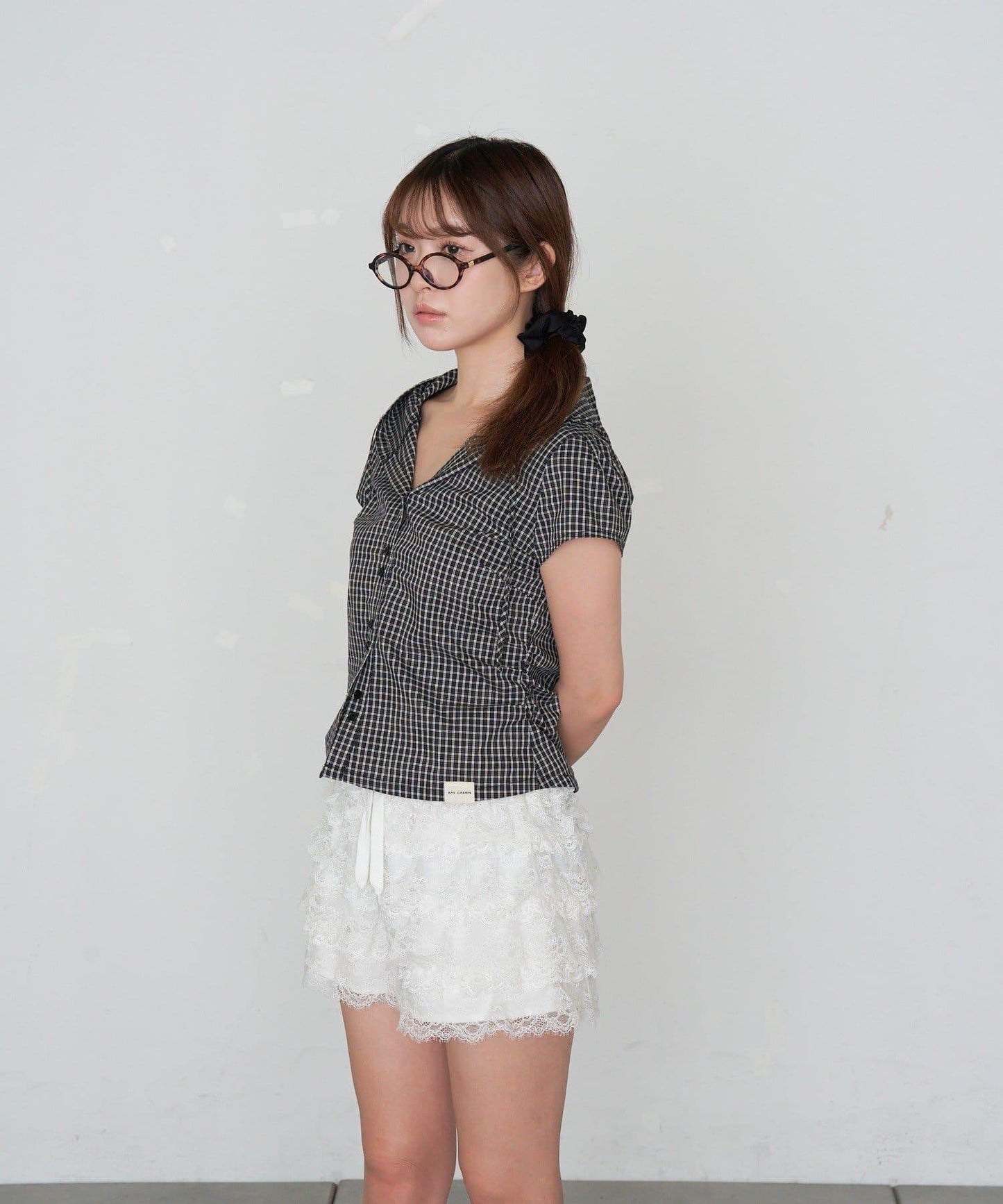 食品檢查緊身襯衫