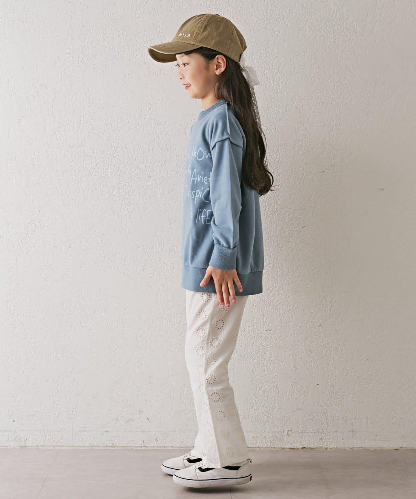 【兒童】【男女通用】標誌刺繡寬鬆衛衣