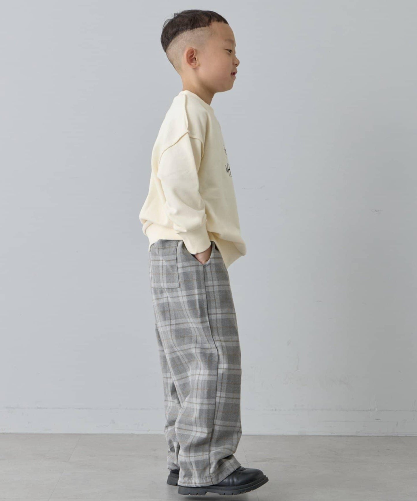 【兒童】【男女通用】標誌刺繡寬鬆衛衣