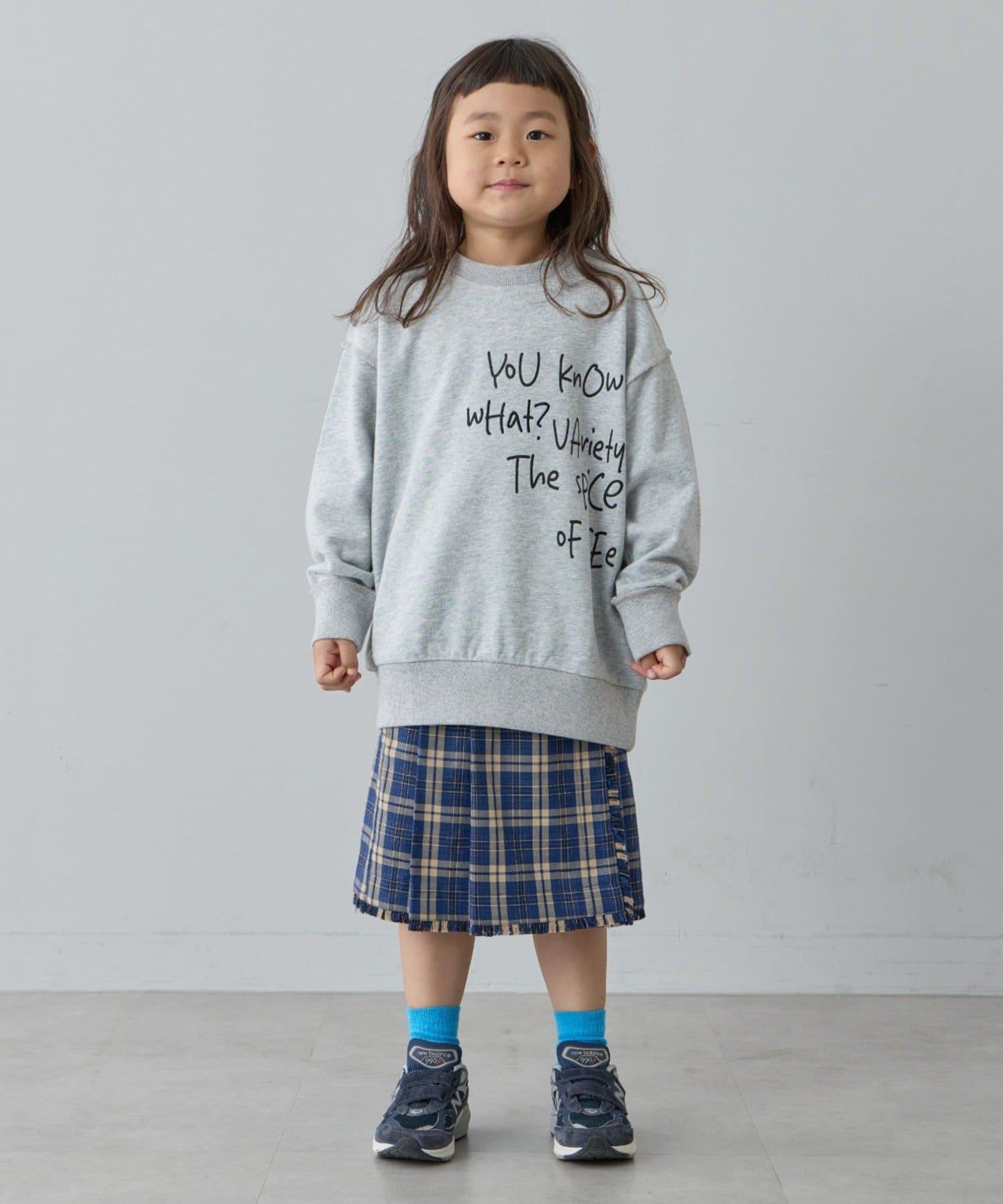 【兒童】【男女通用】標誌刺繡寬鬆衛衣