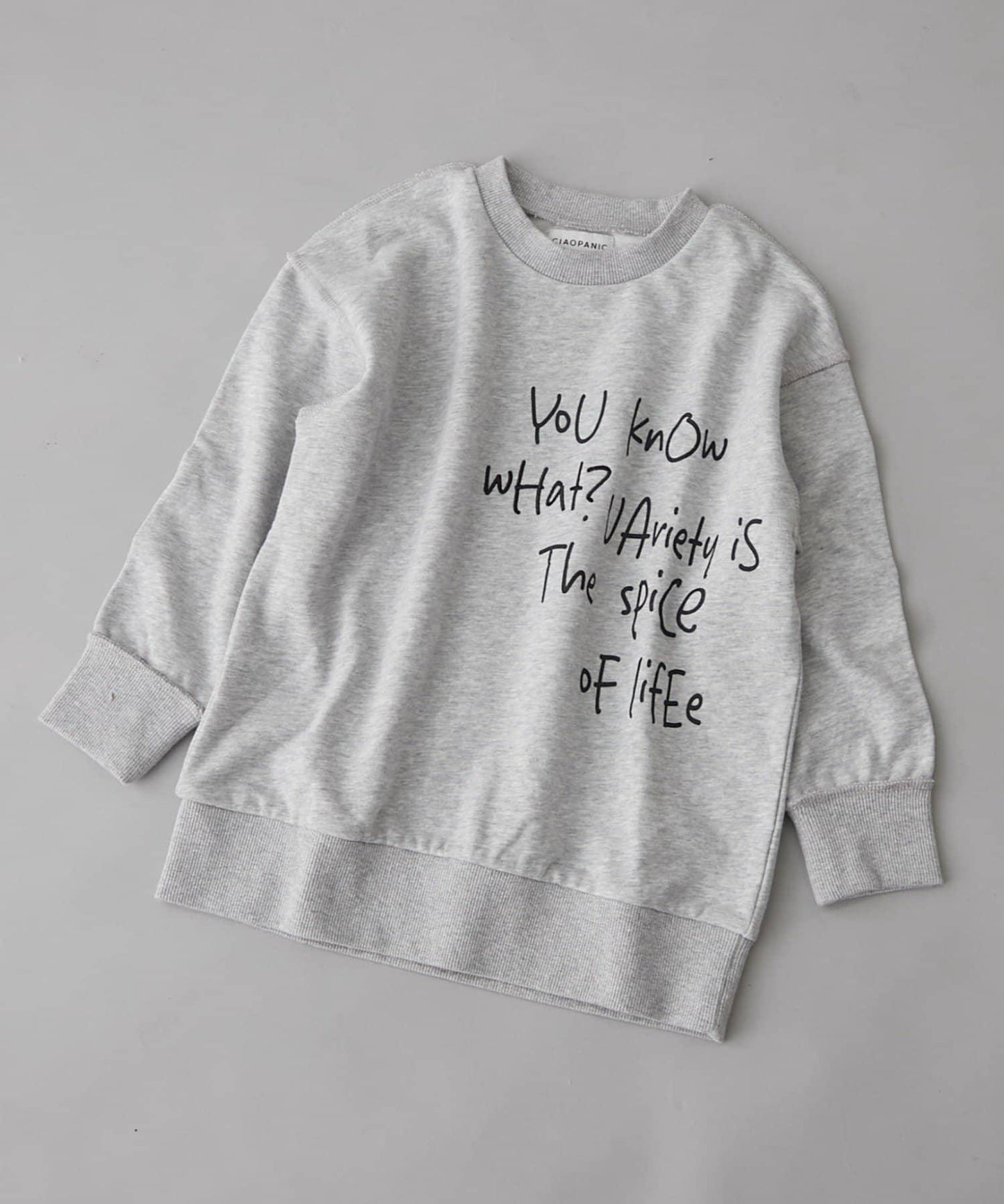 【兒童】【男女通用】標誌刺繡寬鬆衛衣