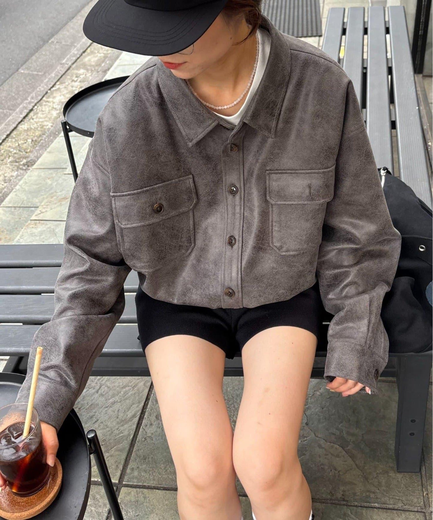 【男女通用】皮襯衫夾克
