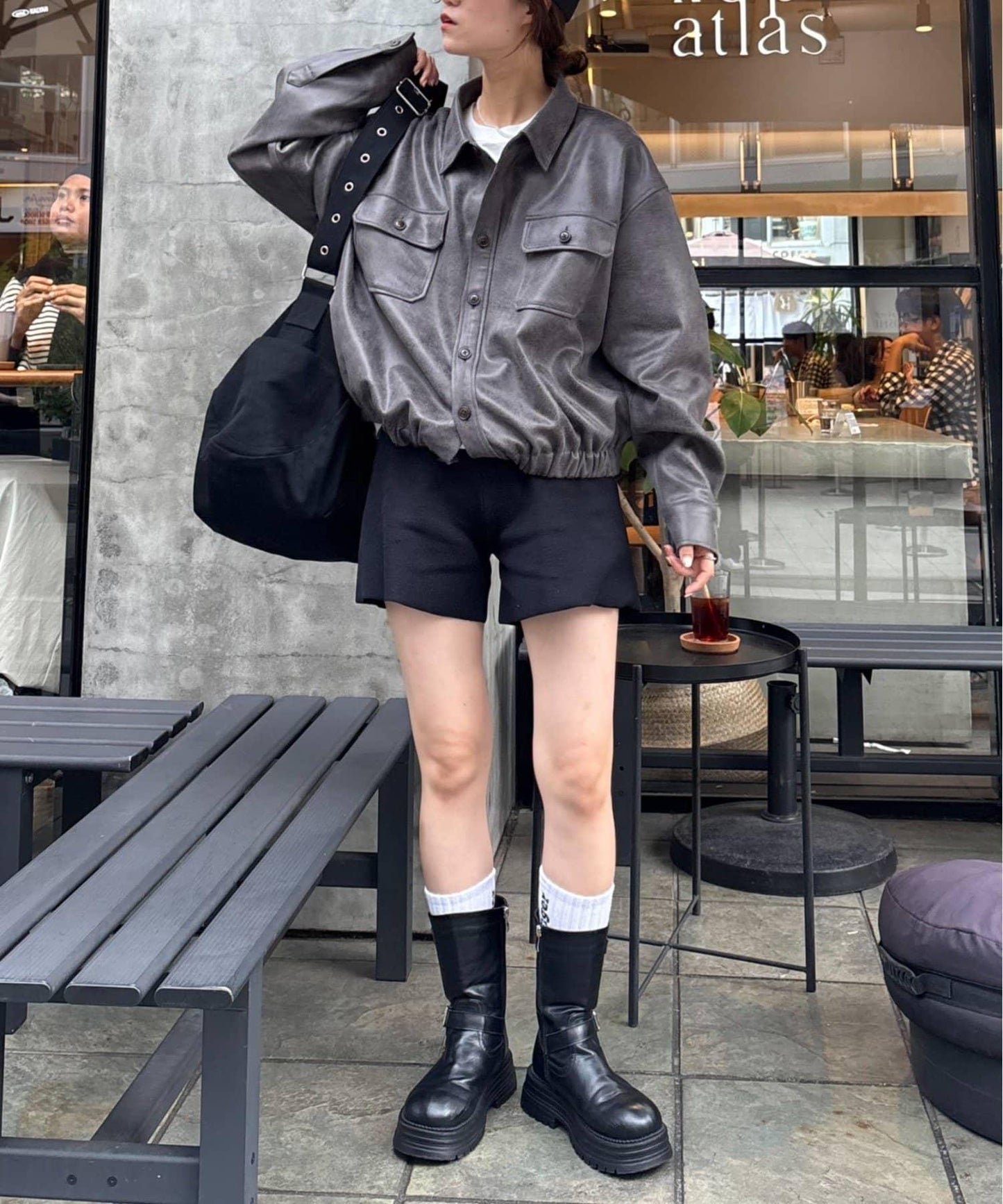 【男女通用】皮襯衫夾克