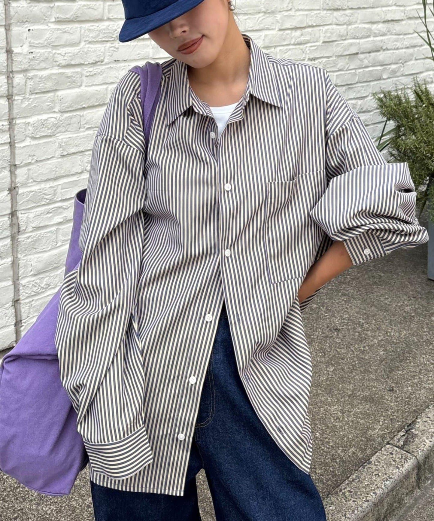 【男女通用】寬鬆剪裁常規領款多色襯衫
