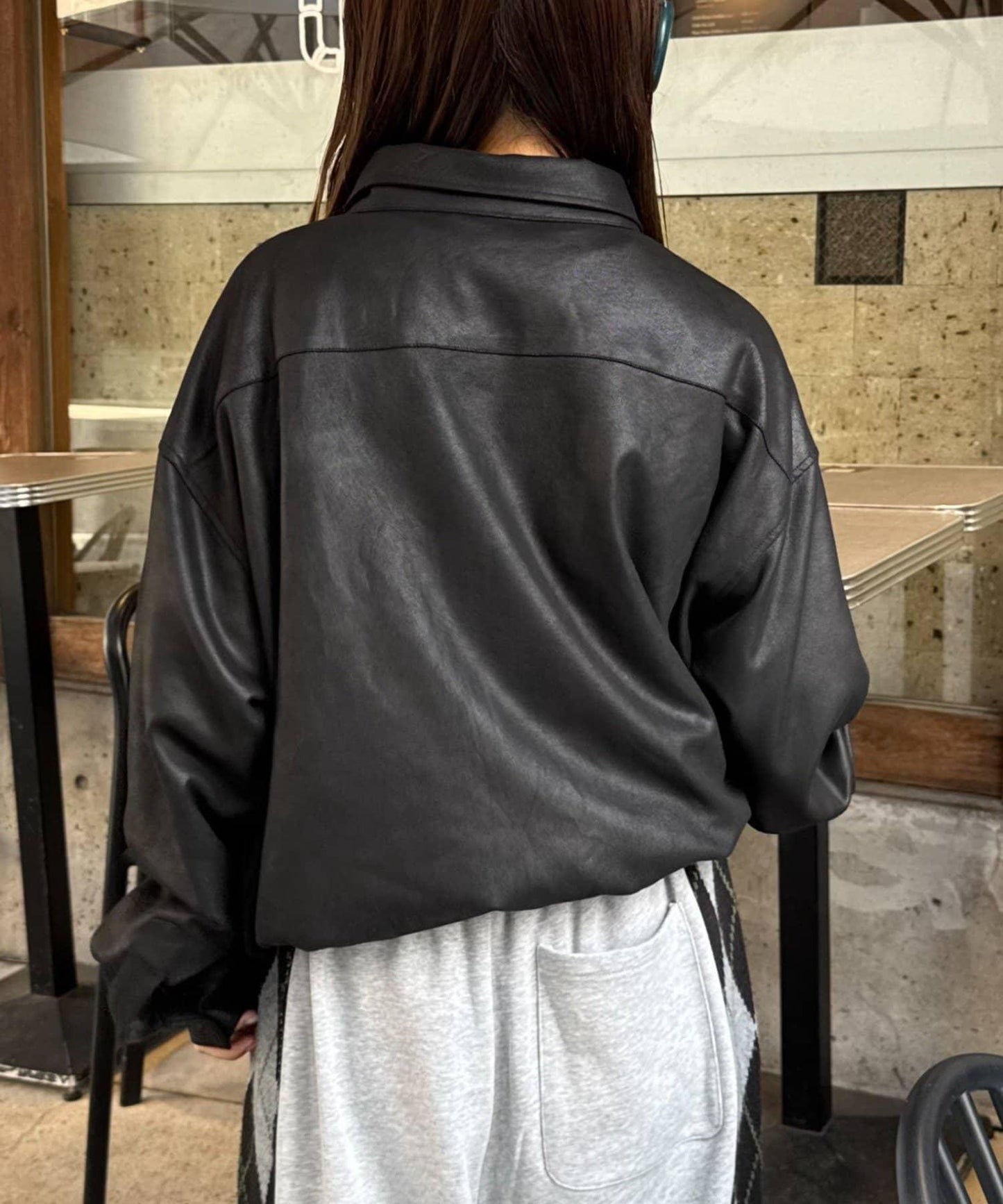 【男女通用】皮襯衫夾克