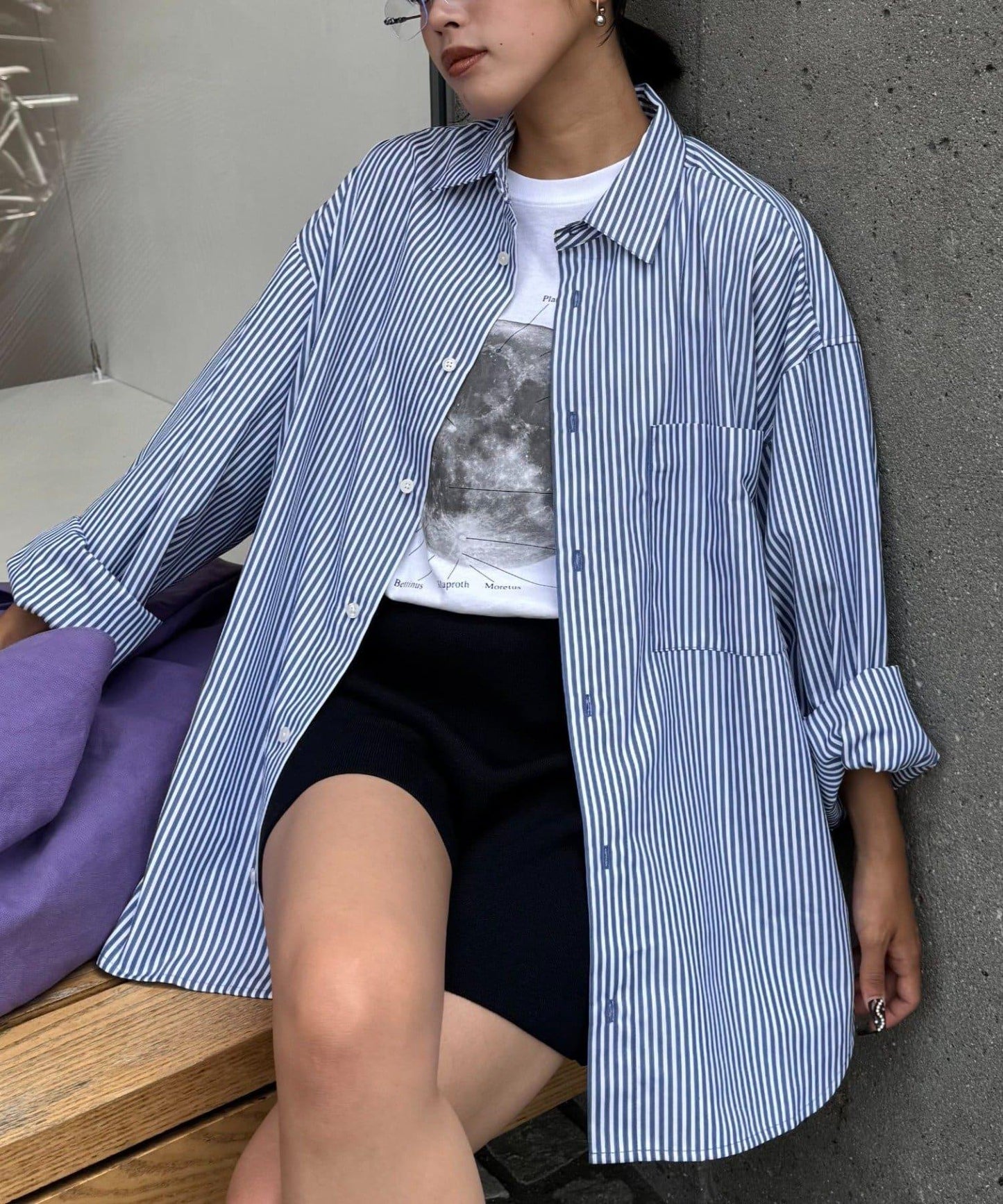 【男女通用】寬鬆剪裁常規領款多色襯衫