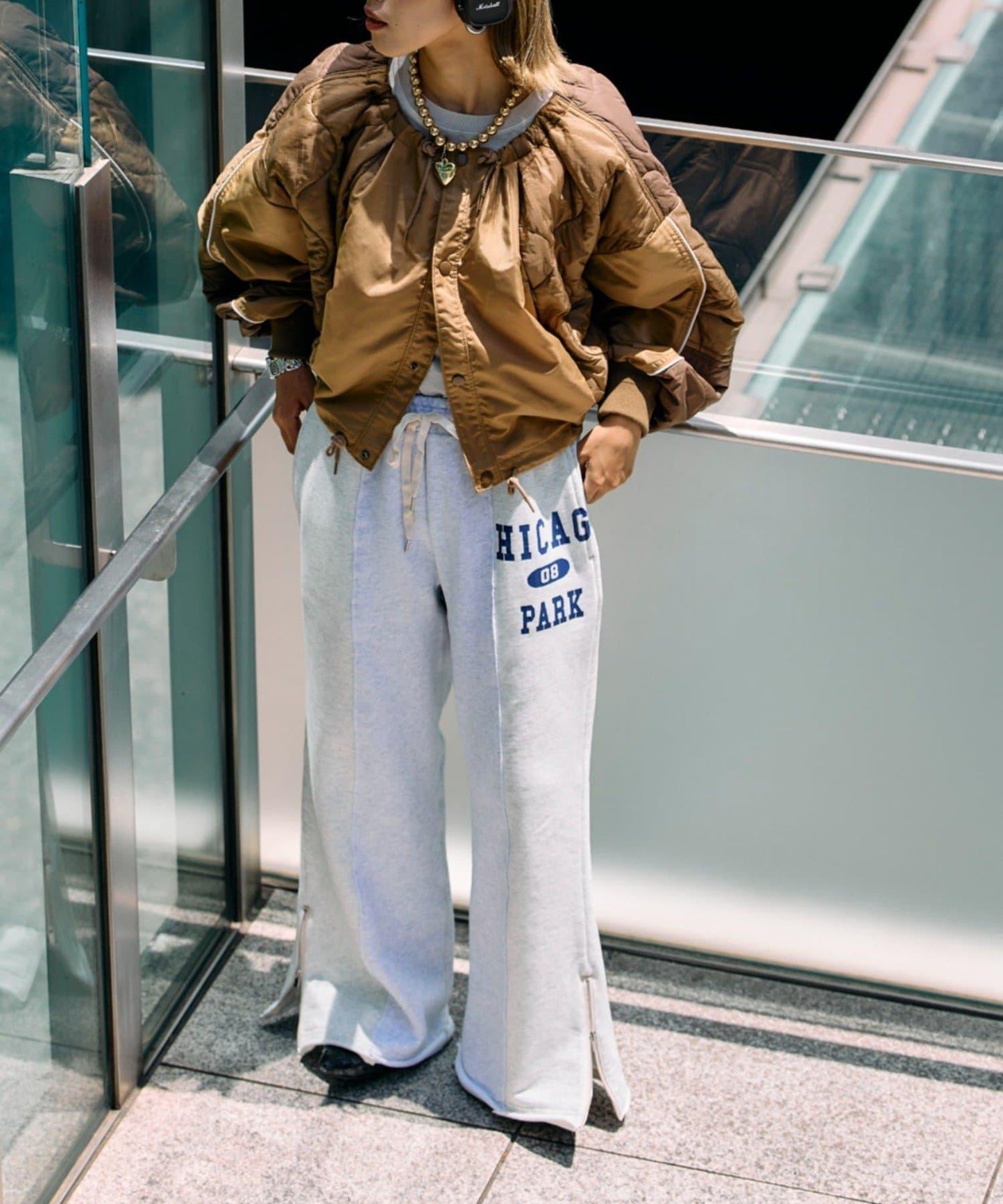 etsinta改良款拉鍊喇叭褲