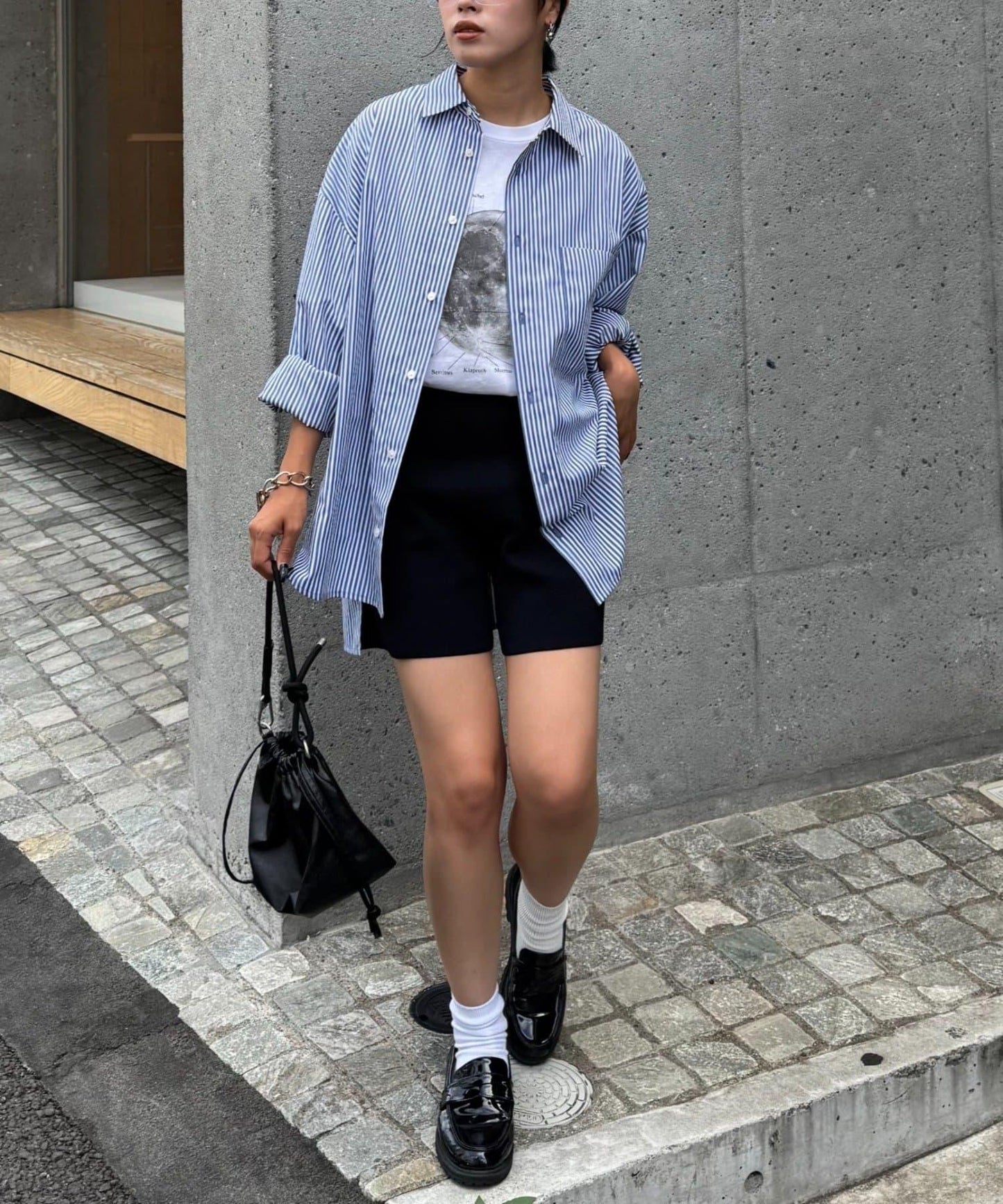 【男女通用】寬鬆剪裁常規領款多色襯衫