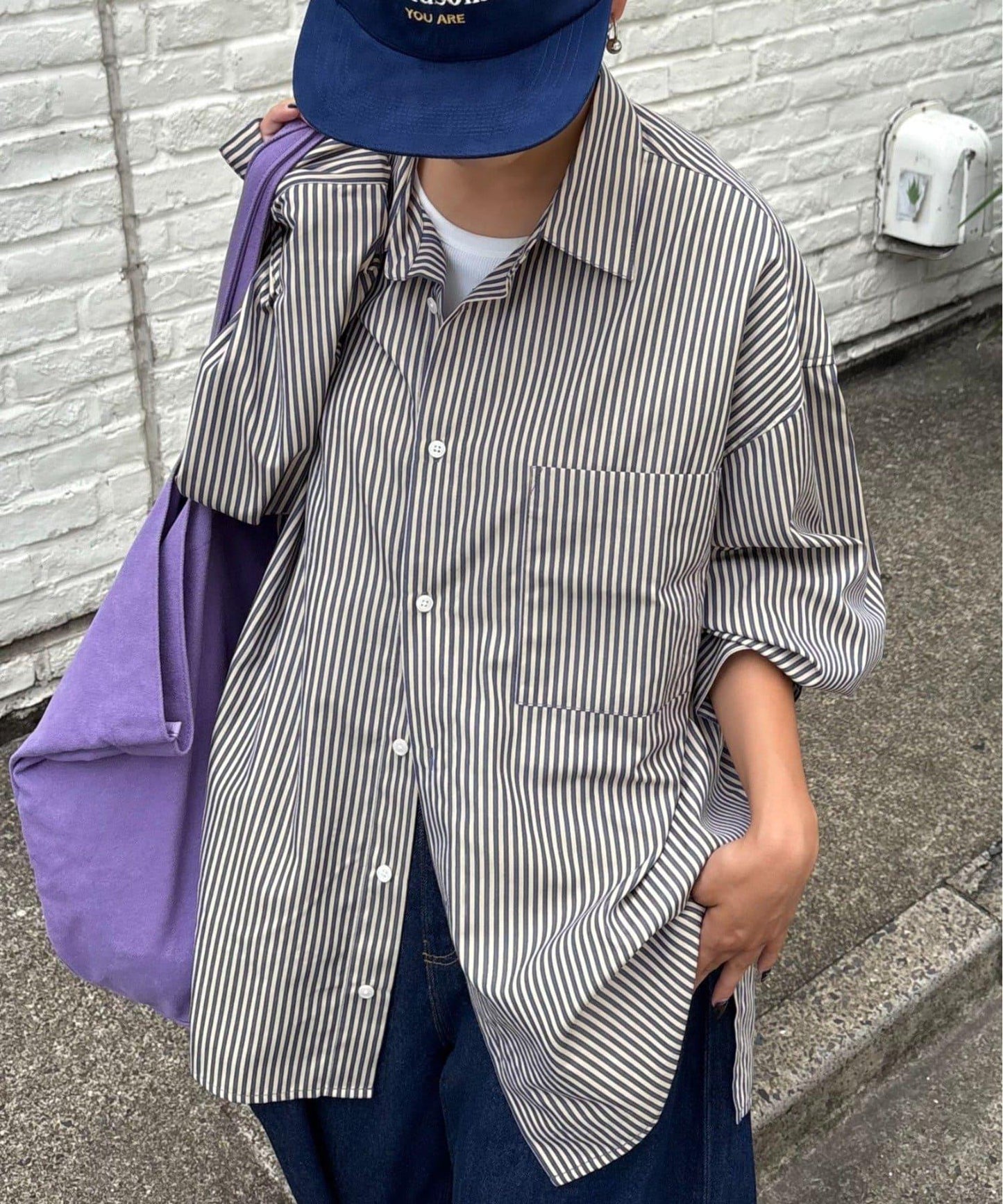 【男女通用】寬鬆剪裁常規領款多色襯衫