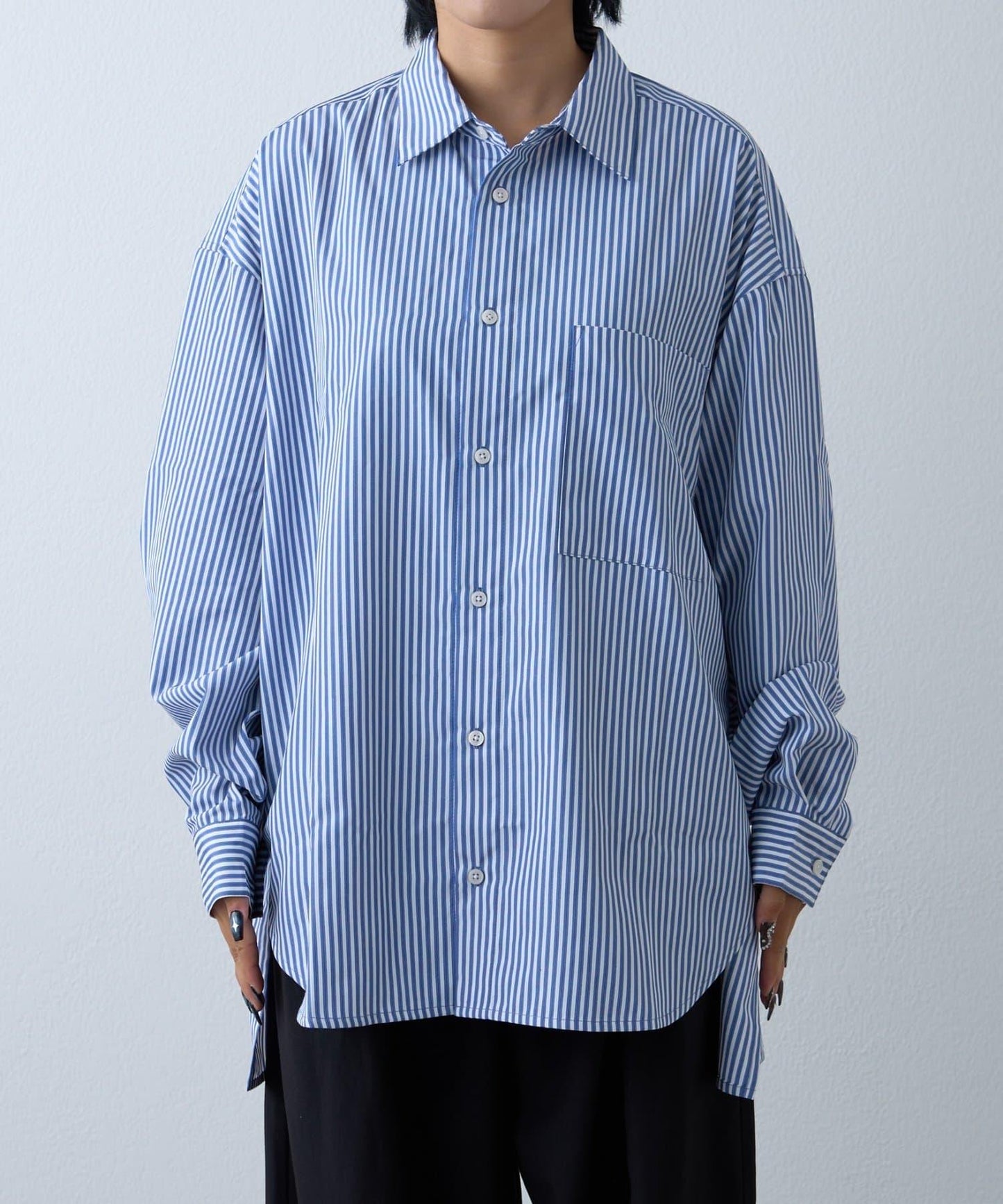 【男女通用】寬鬆剪裁常規領款多色襯衫
