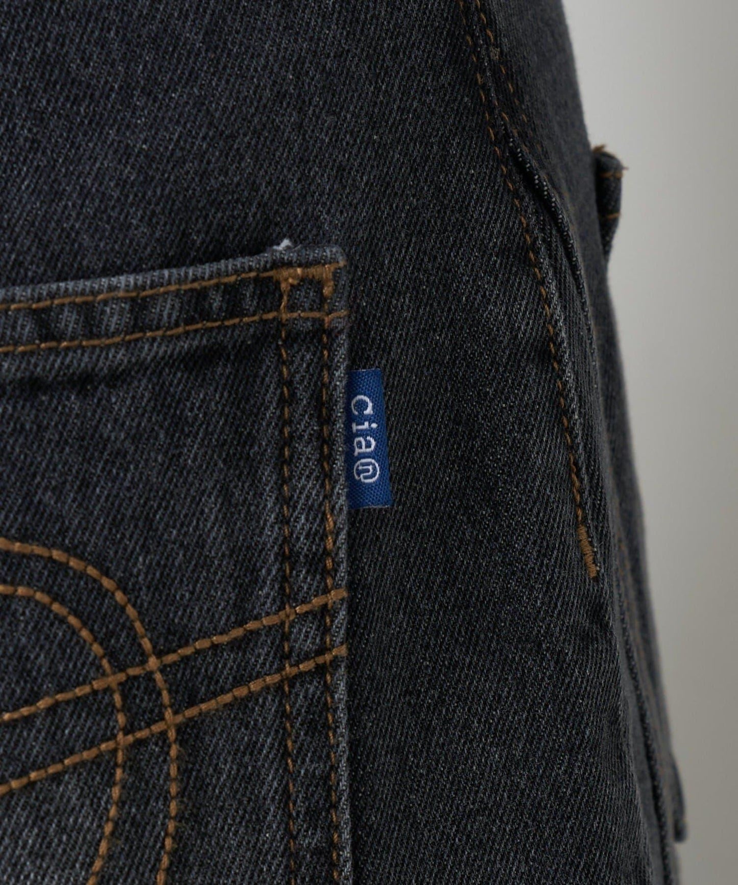 【CIAN DENIM/藍色牛仔布】分裂式前開衩寬鬆牛仔褲#002