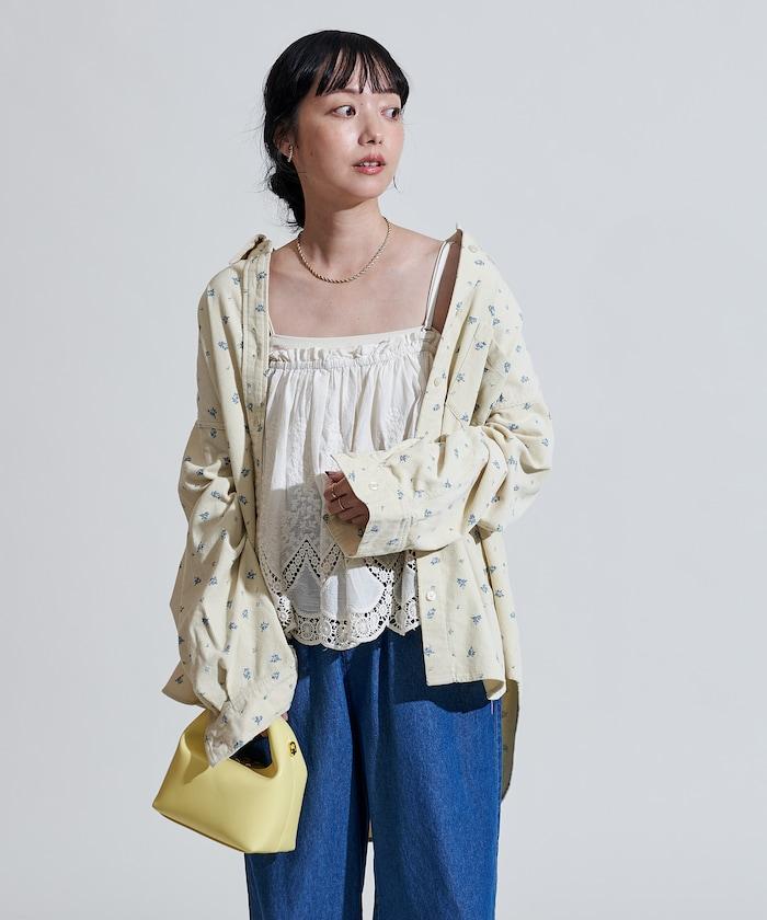 鄉村風格燈花圖案燈花布襯衫<可搭配套裝>