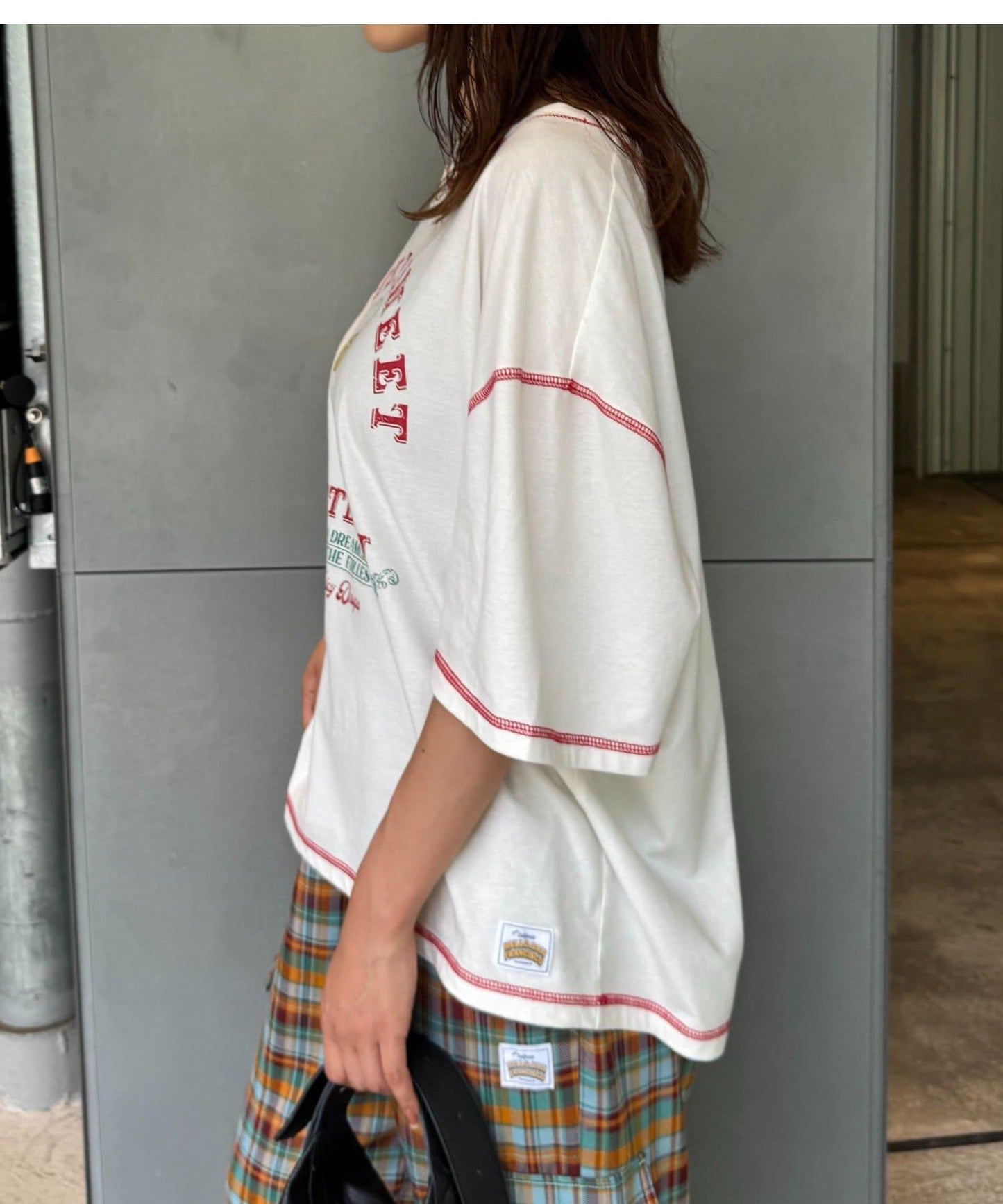 H.S配色拼接咖啡館菜單T恤