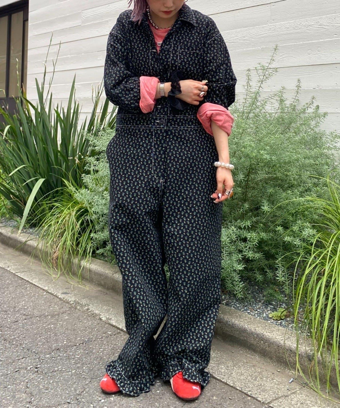 H.S透明紗質圓領T恤