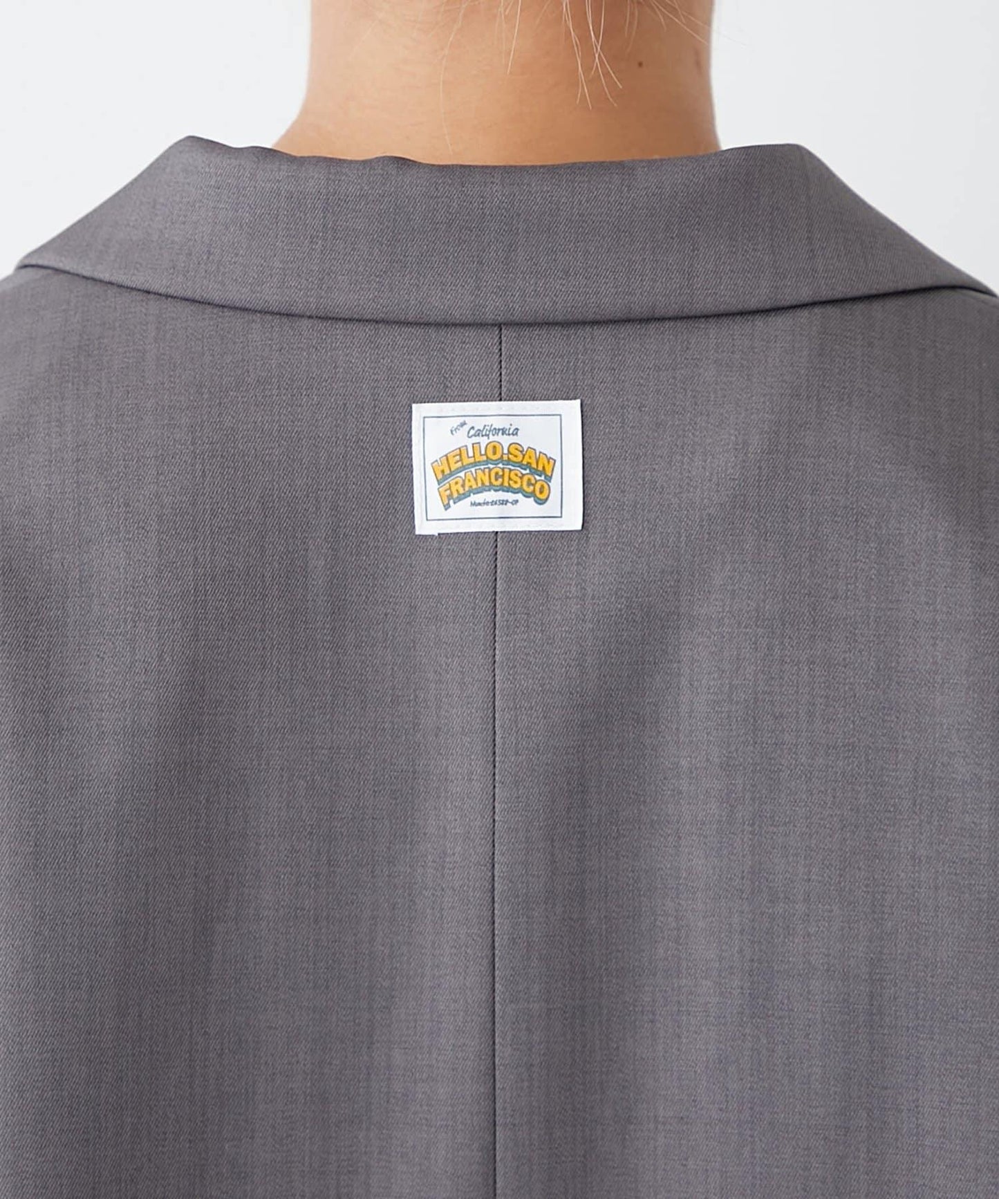 H.S名稱刺繡雛菊紐扣寬鬆夾克