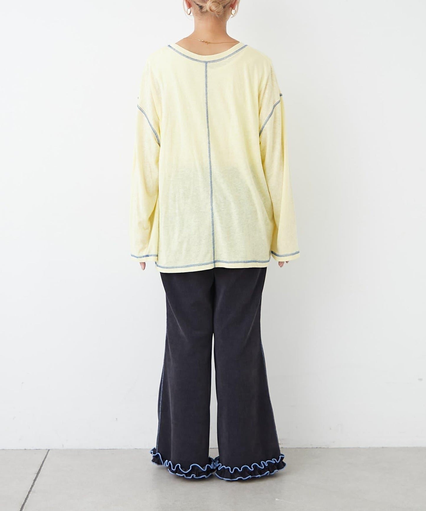 H.S透明紗質圓領T恤