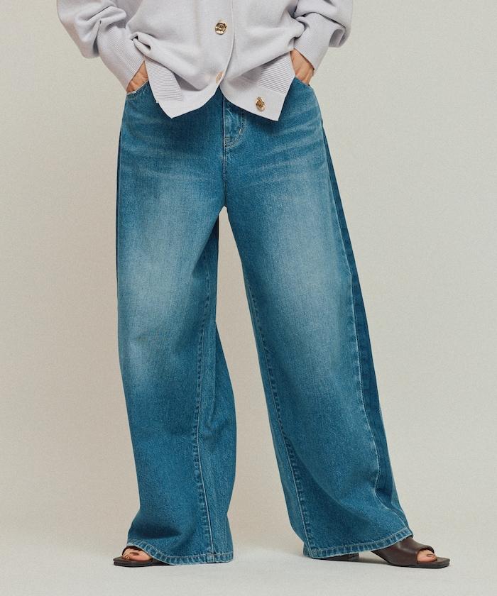 側條紋牛仔褲 / 寬鬆剪裁 曲線牛仔褲 / JL253P10