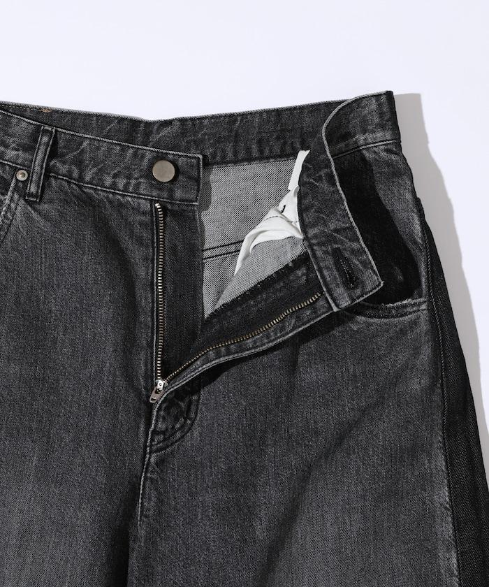 側條紋牛仔褲 / 寬鬆剪裁 曲線牛仔褲 / JL253P10