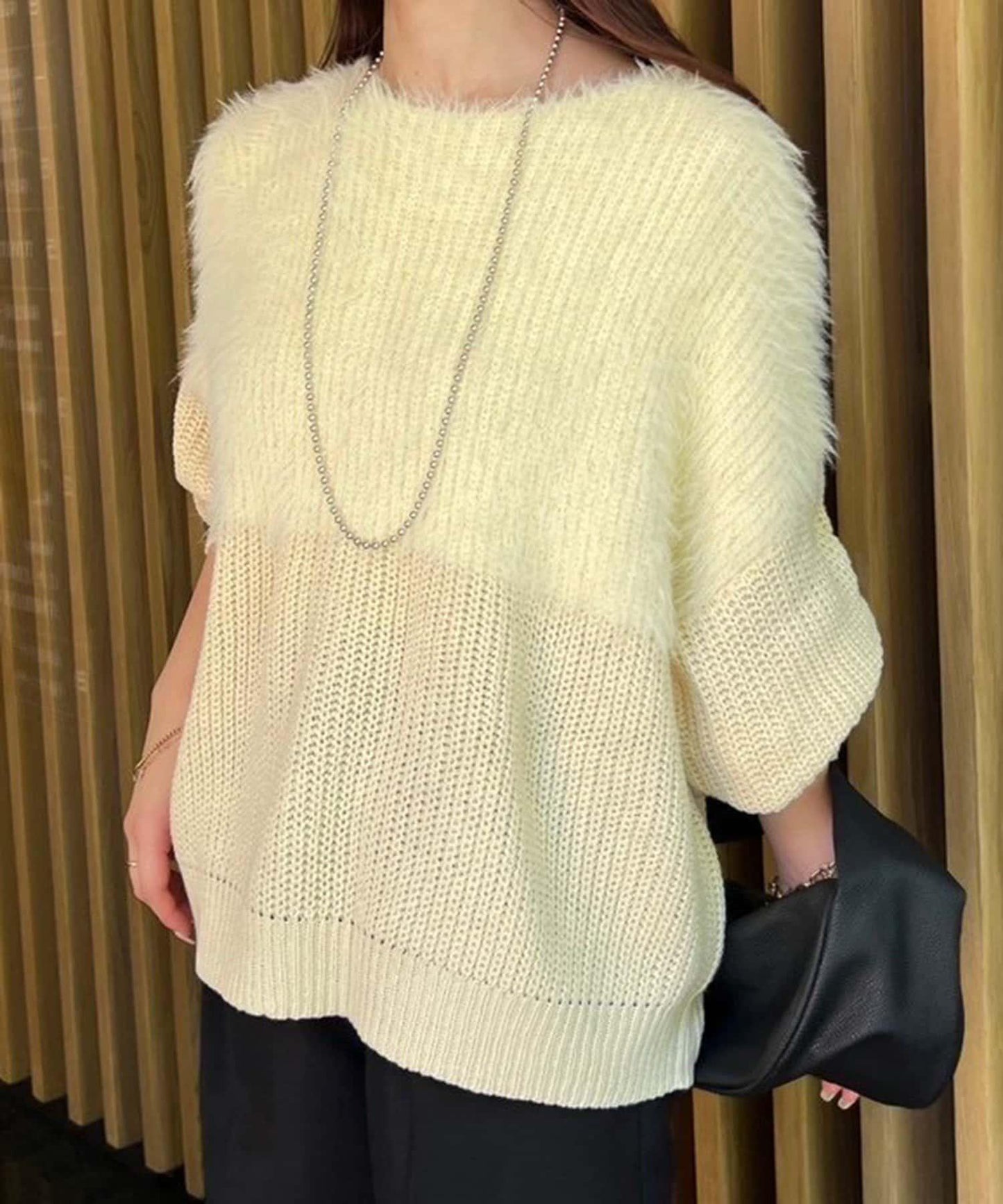 切換絨毛套頭衫