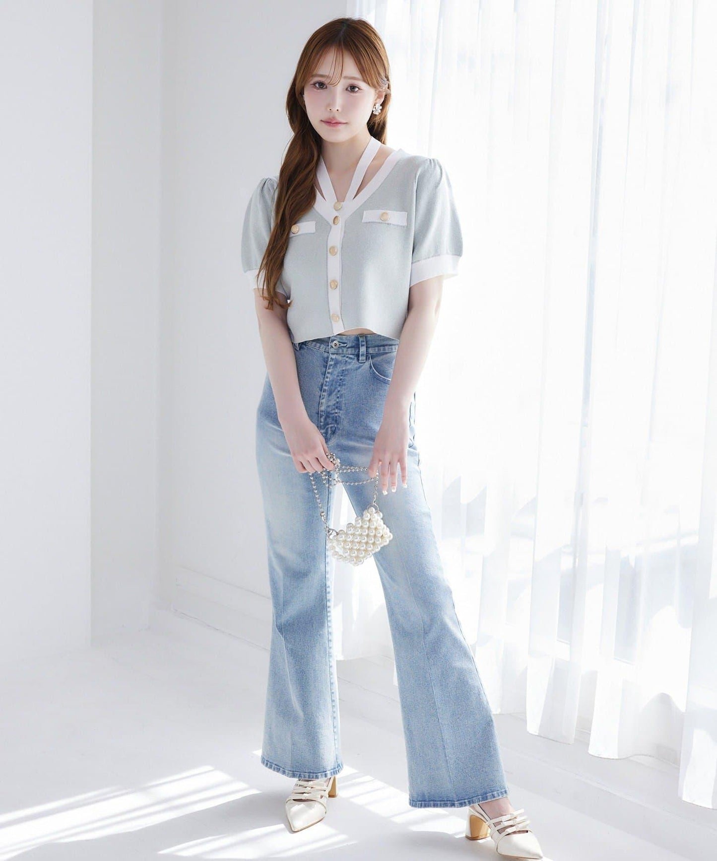 【限定】彈力牛仔褲