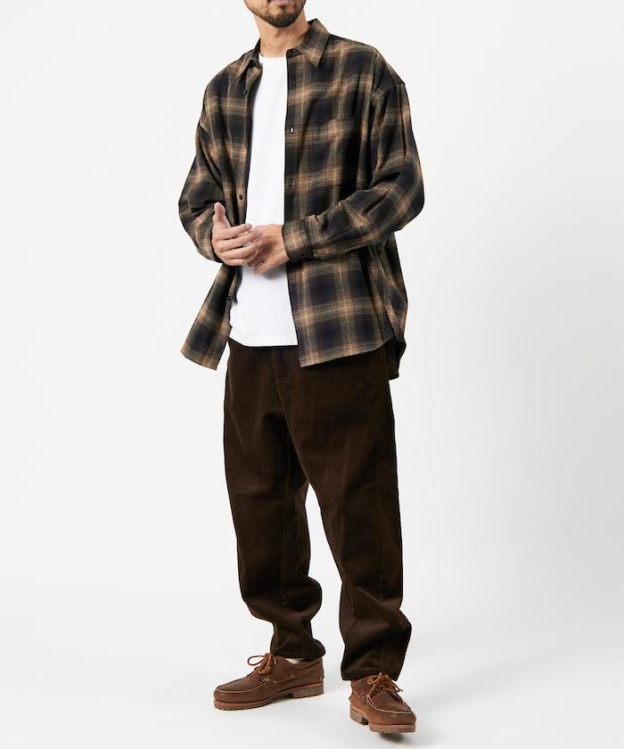 寬鬆版型 燈芯絨 弧形褲褲 / 錐形版型 【限定推出】