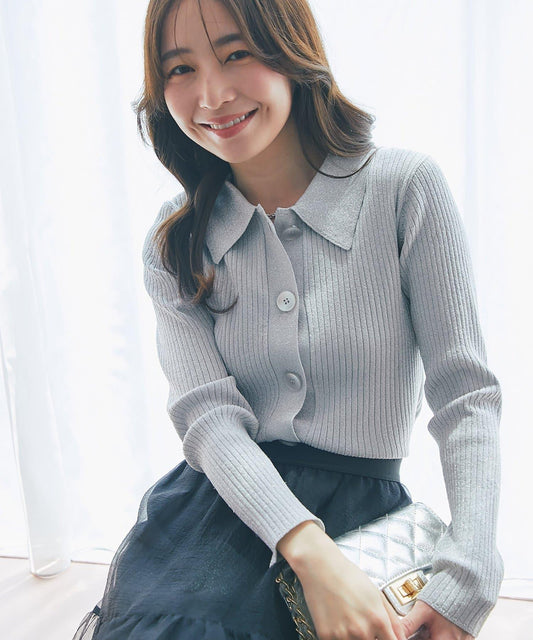 【名品・復刻】閃光針織polo領開衫