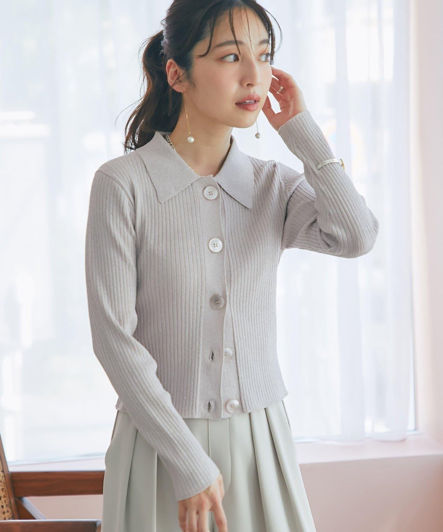 【名品・復刻】閃光針織polo領開衫