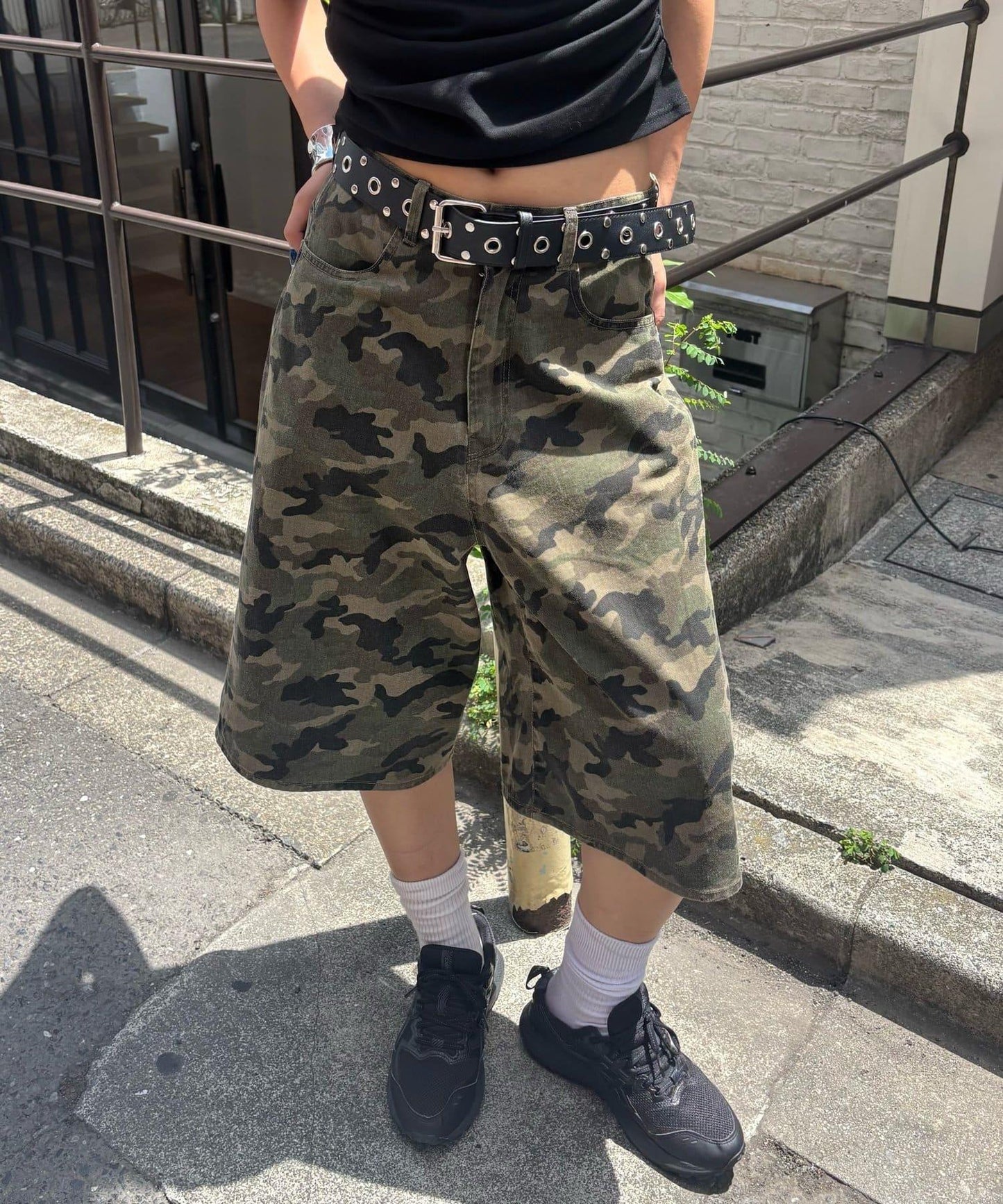 【AW】柄帆布半褲